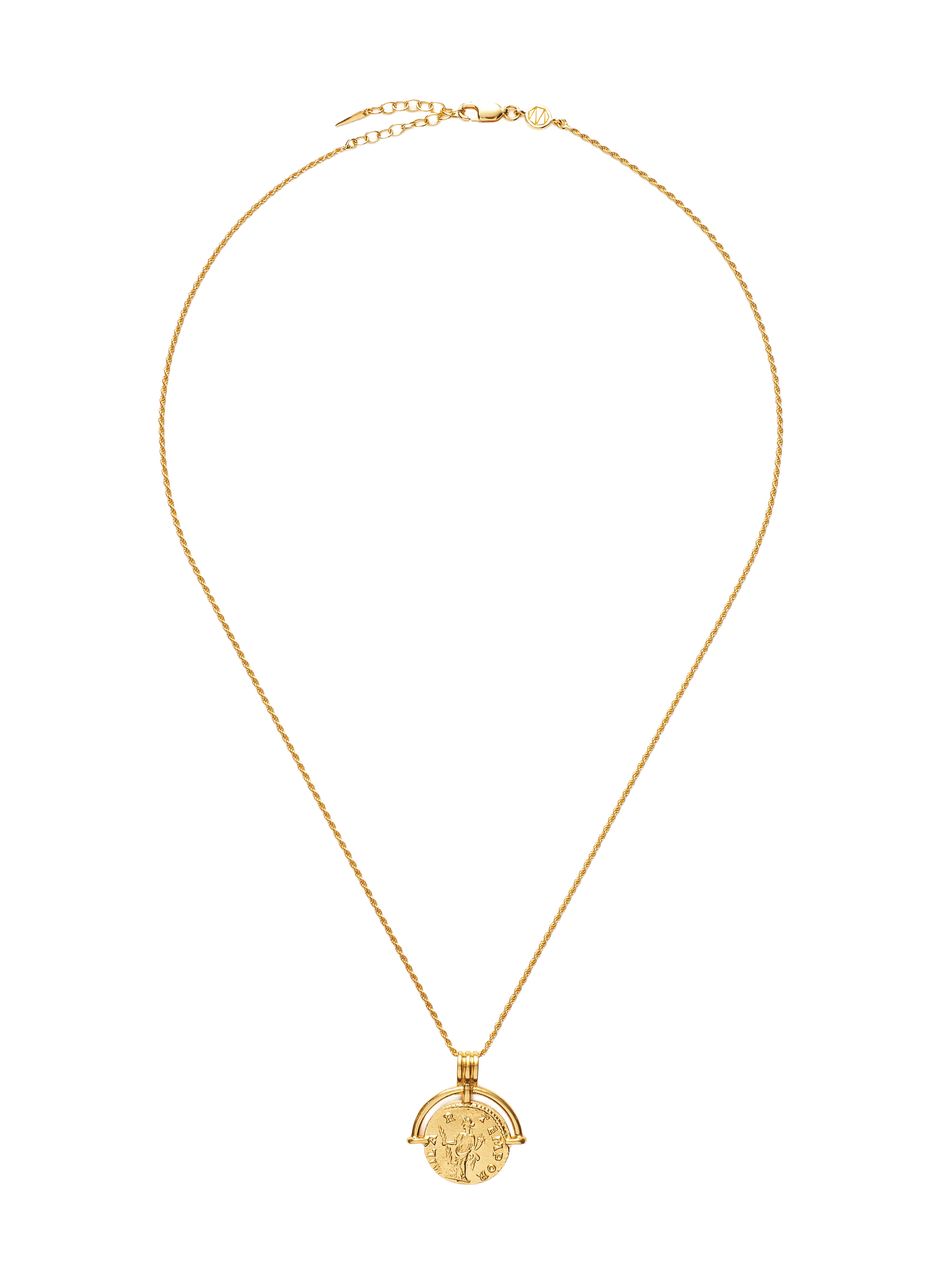 Collier Lucy William avec pendentif rond en laiton et plaqué or MISSOMA Doré