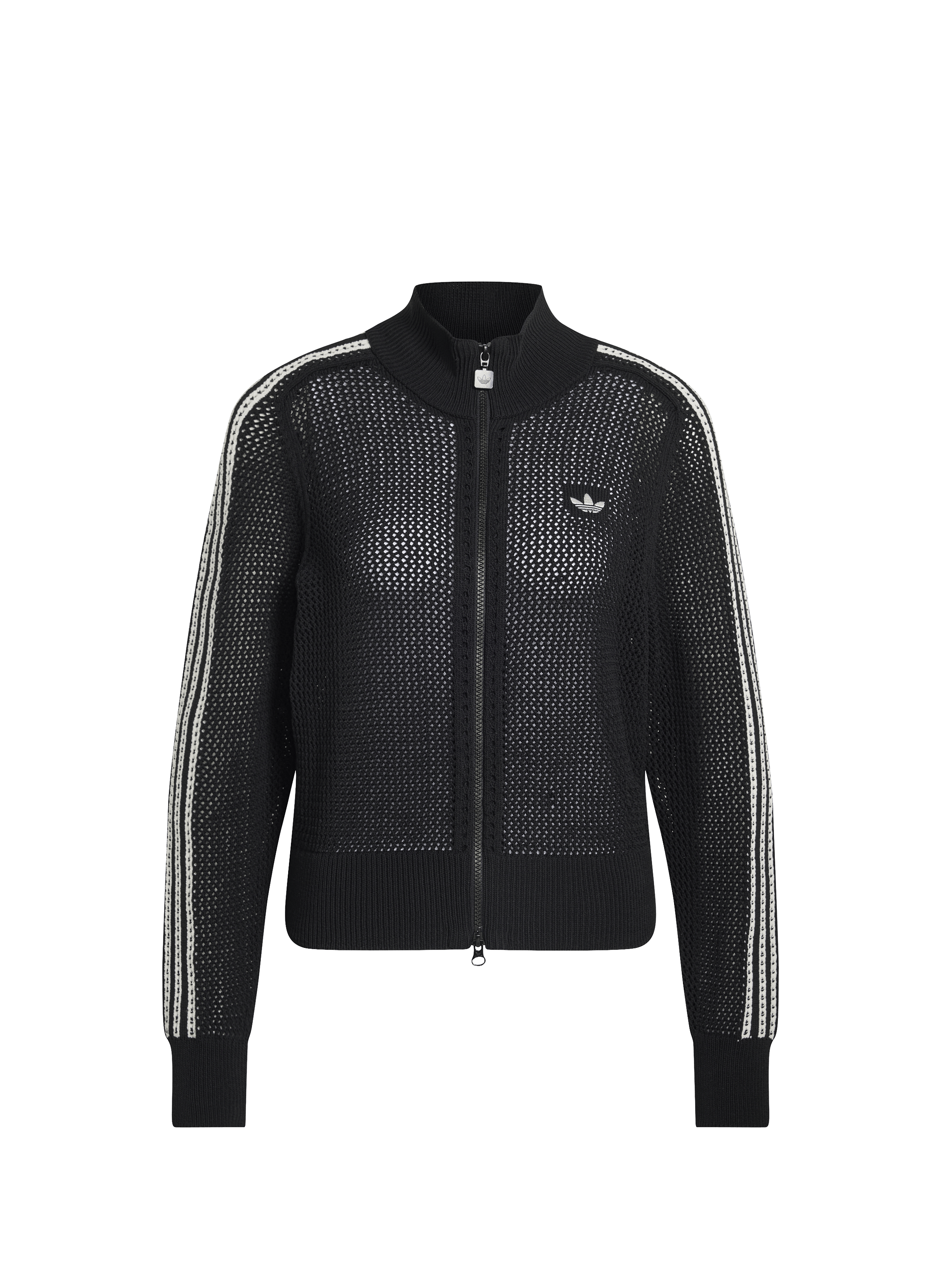 Crochet high-neck track jacket ADIDAS Black