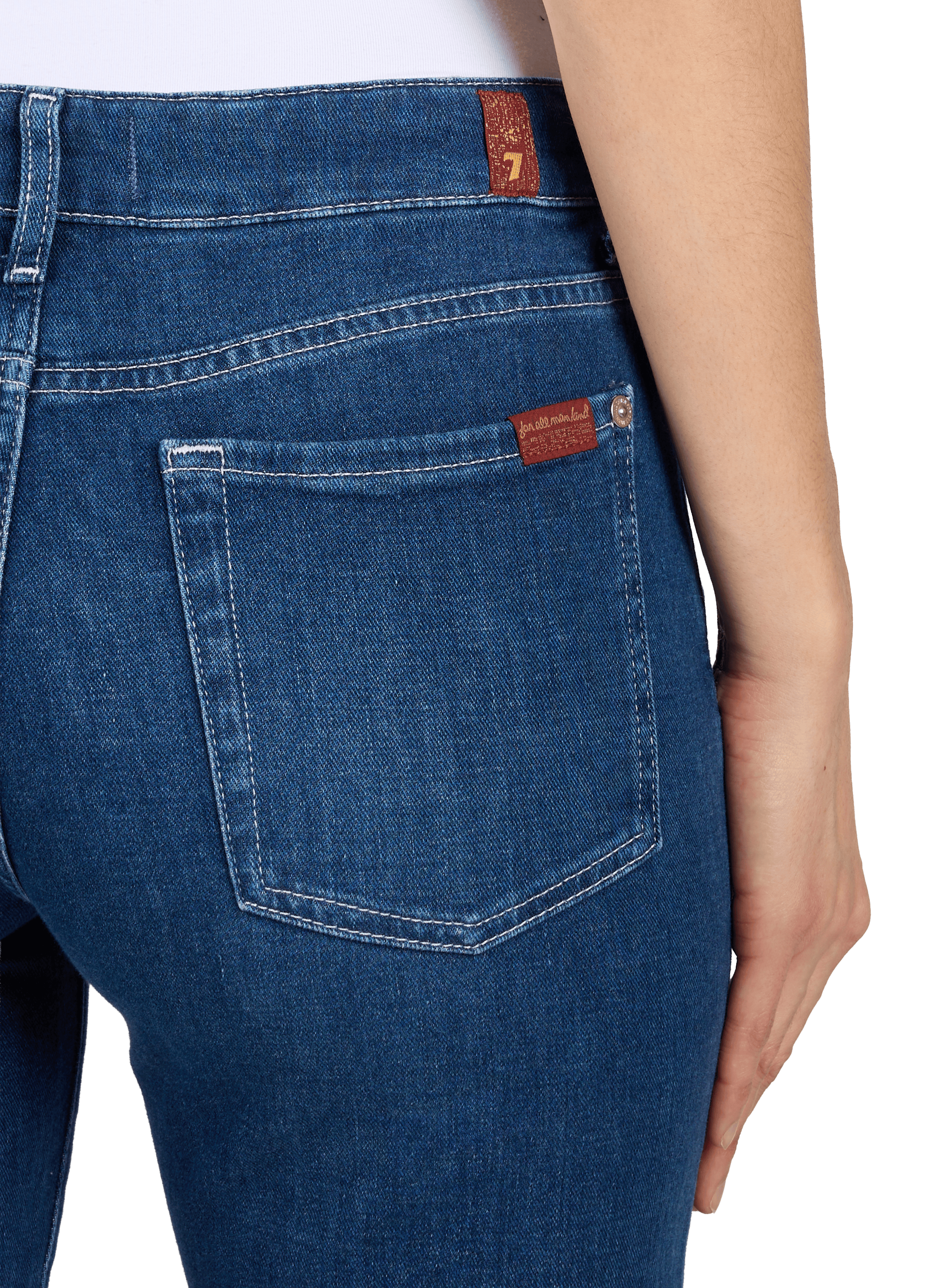 Jean Leggy Bootcut en coton mélangé 7 FOR ALL MANKIND Bleu