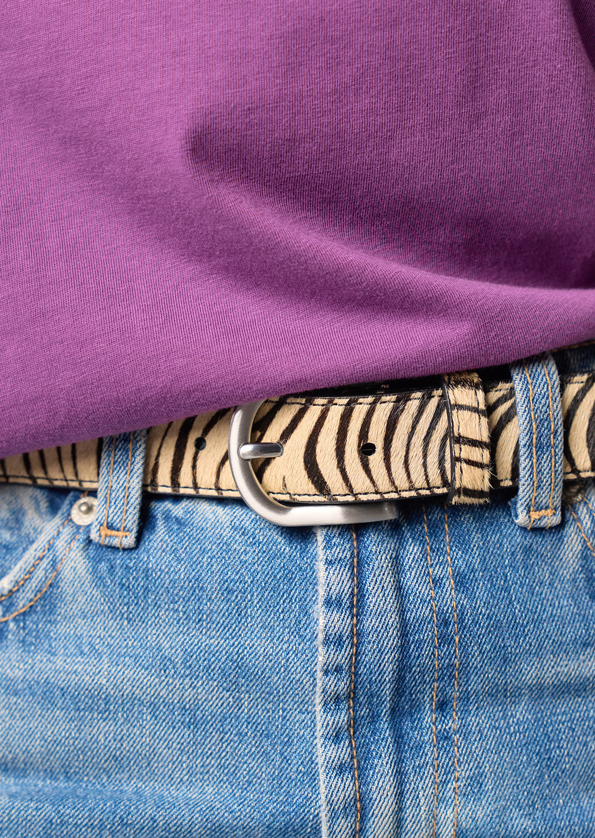 Ceinture en cuir fantaisie BILLYBELT Beige