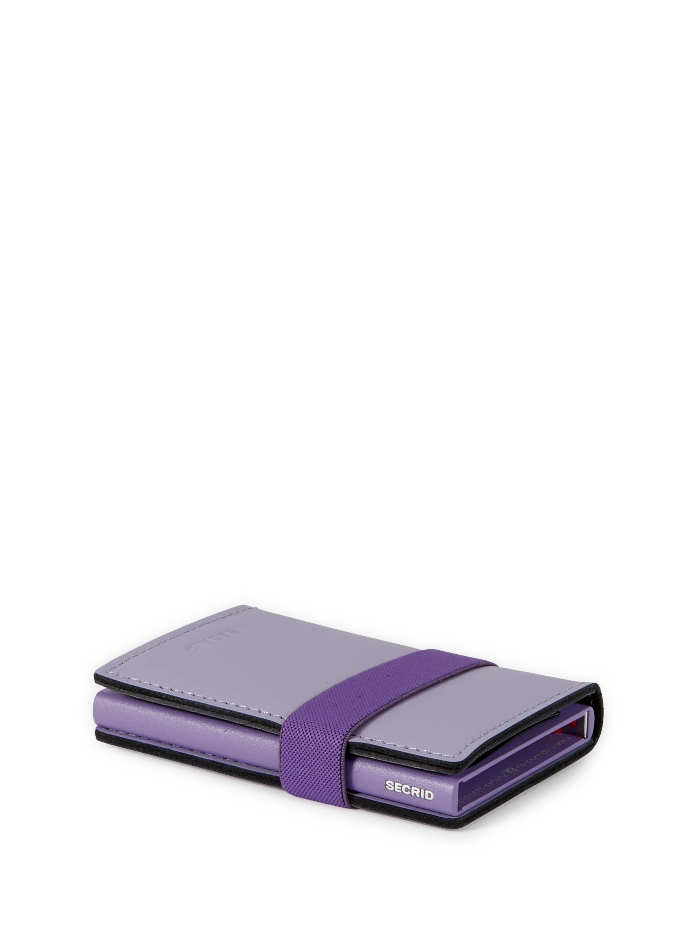 Mini leather cardholder with elastic band SECRID Purple