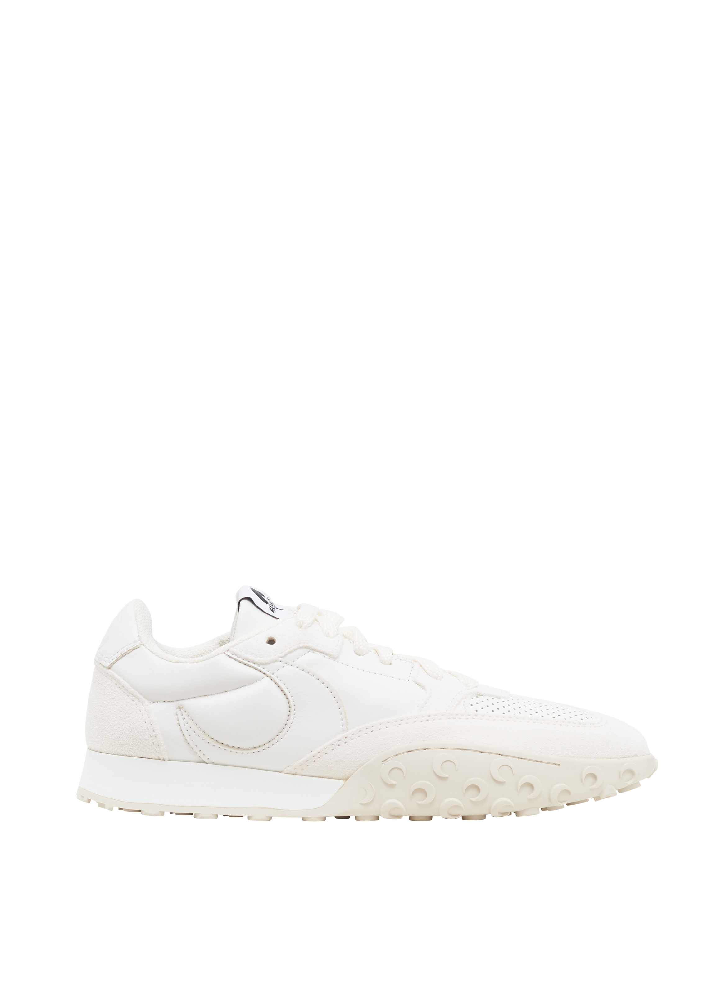 Baskets à bout carré en cuir ms rise MARINE SERRE Blanc