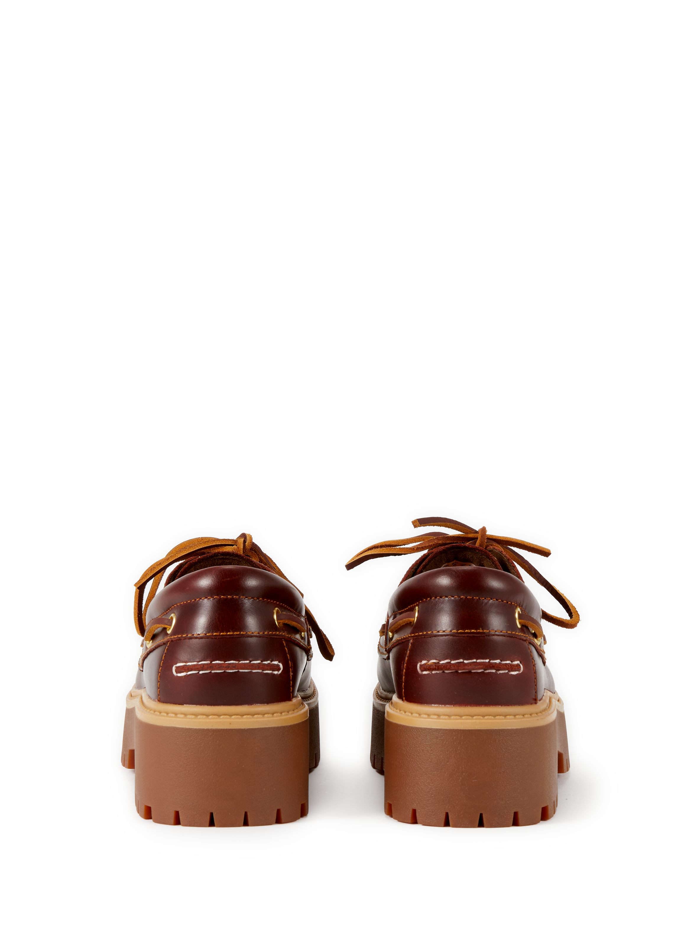 Wedge suede leather boat shoes TIMBERLAND Brown