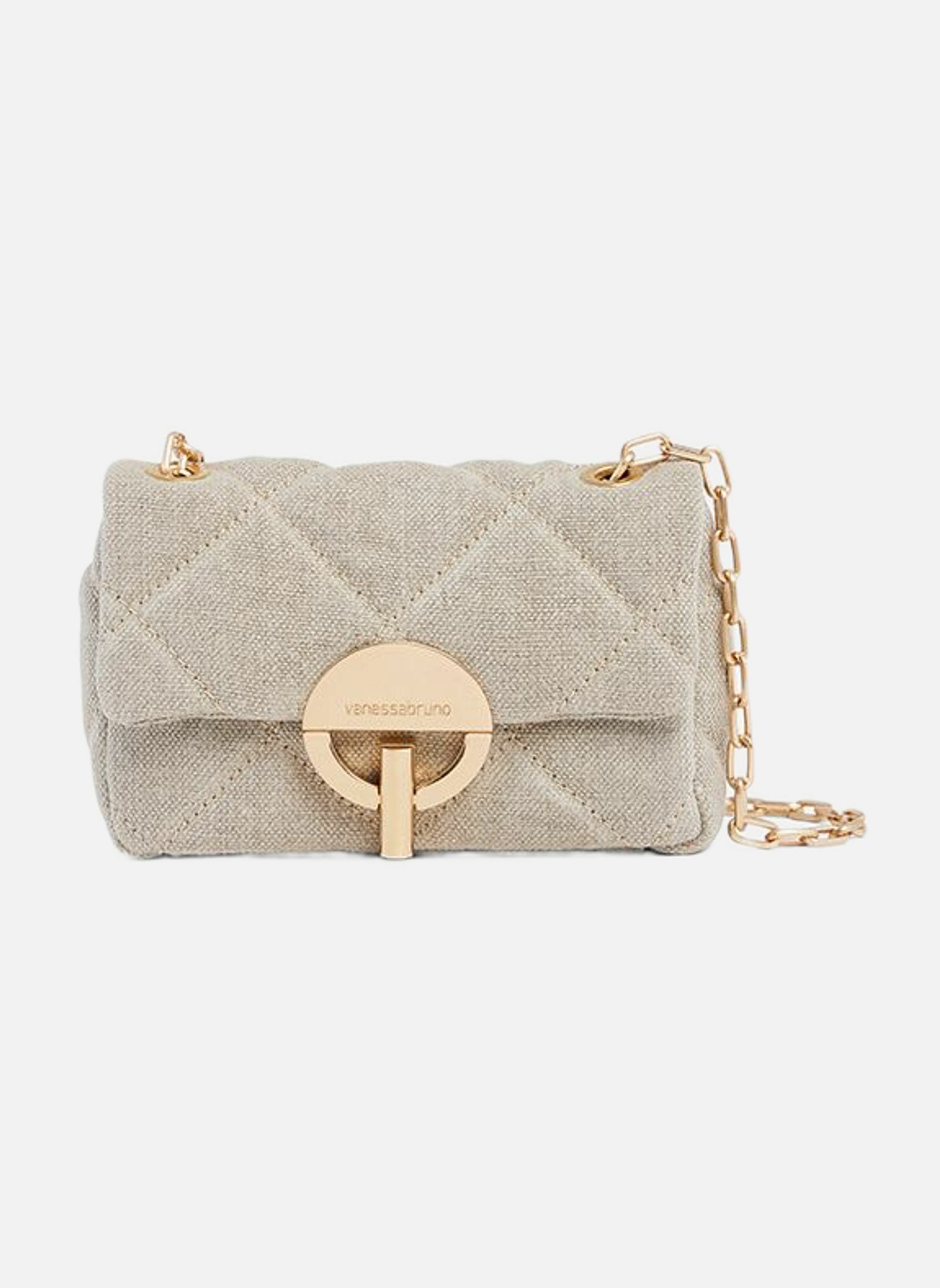 Petit sac moon en lin VANESSA BRUNO Beige
