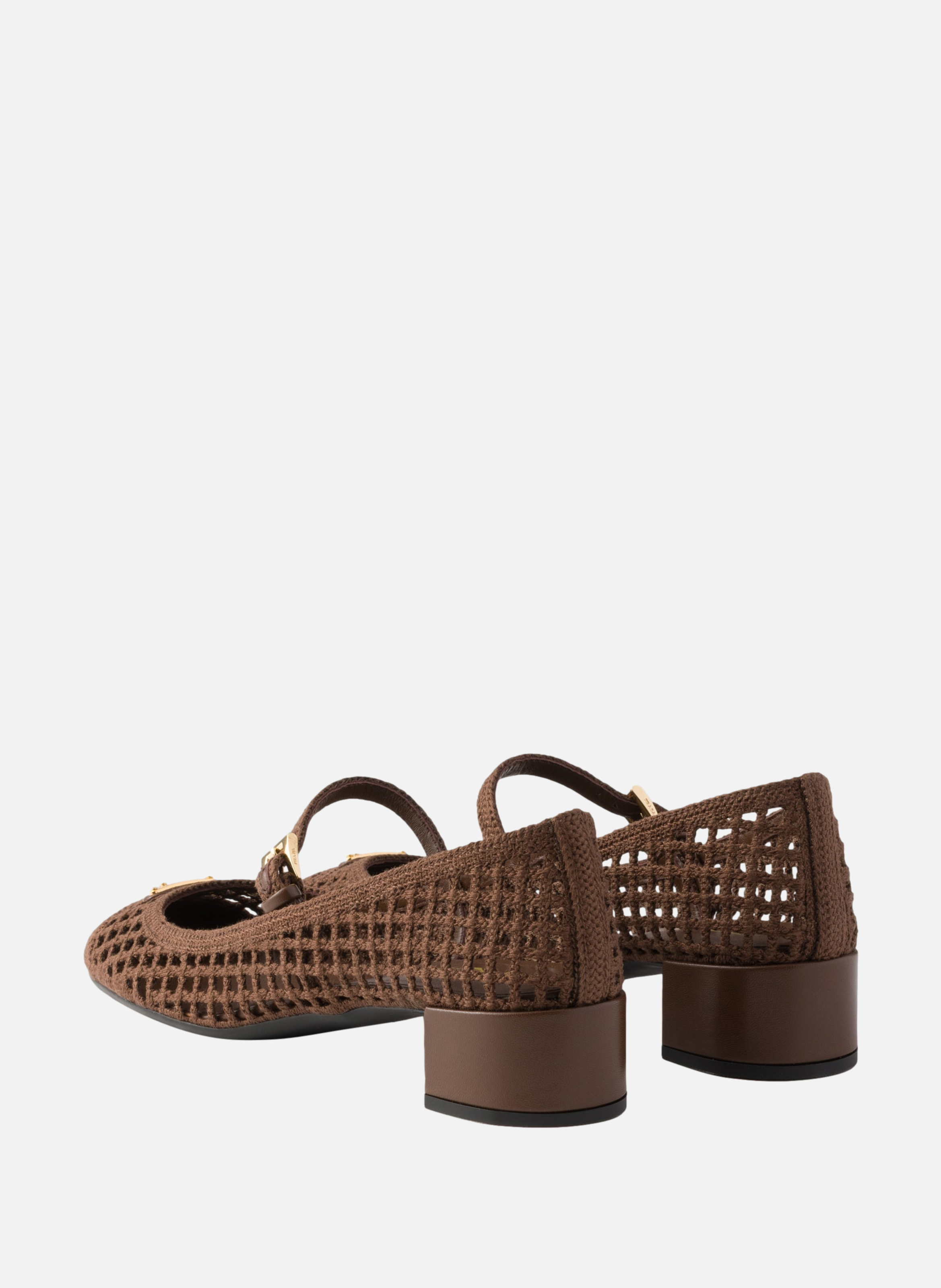 Escarpins en crochet PRADA Marron