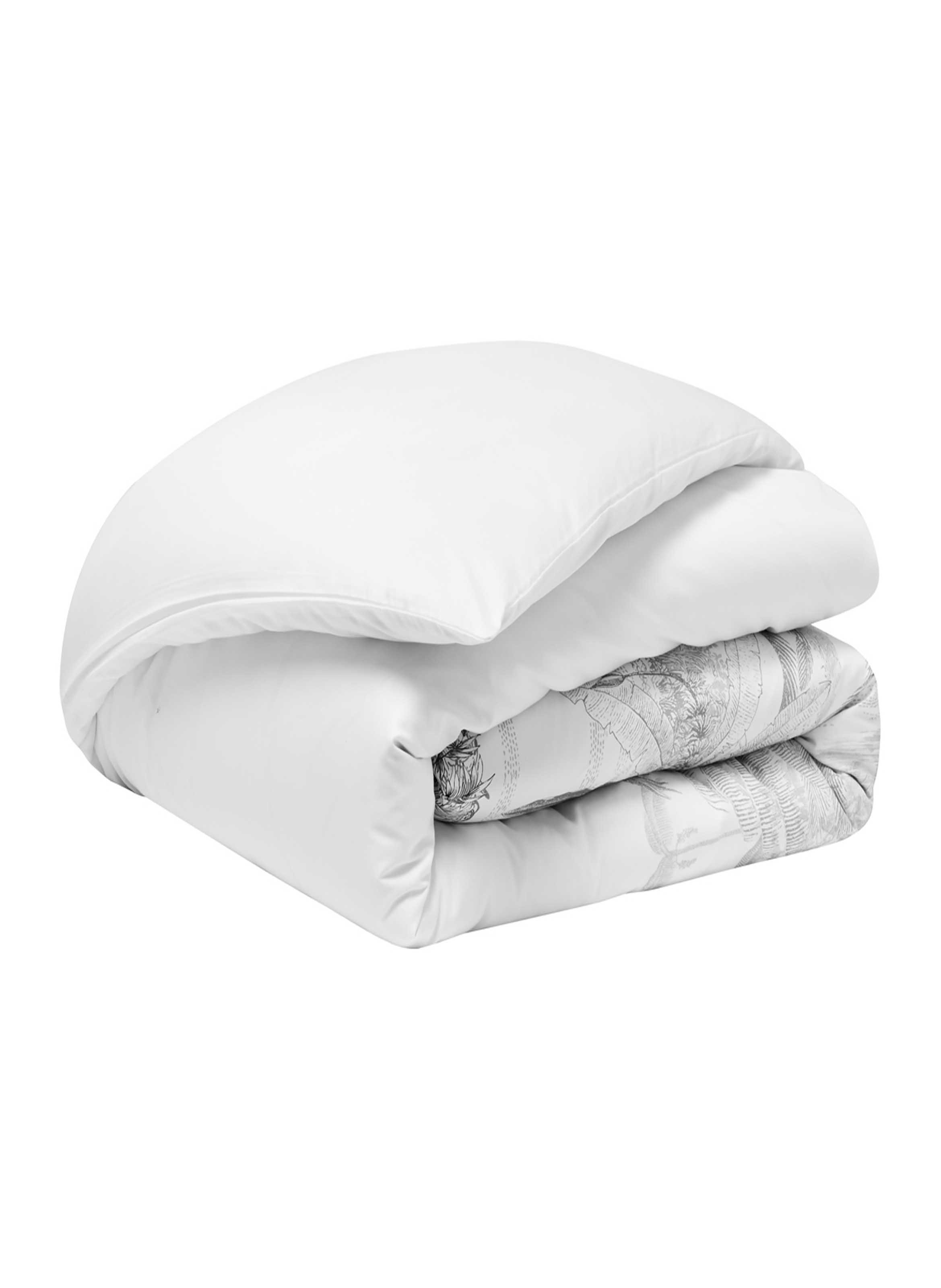 Housse de couette imprimée en satin de coton bio, amazone ALEXANDRE TURPAULT Blanc