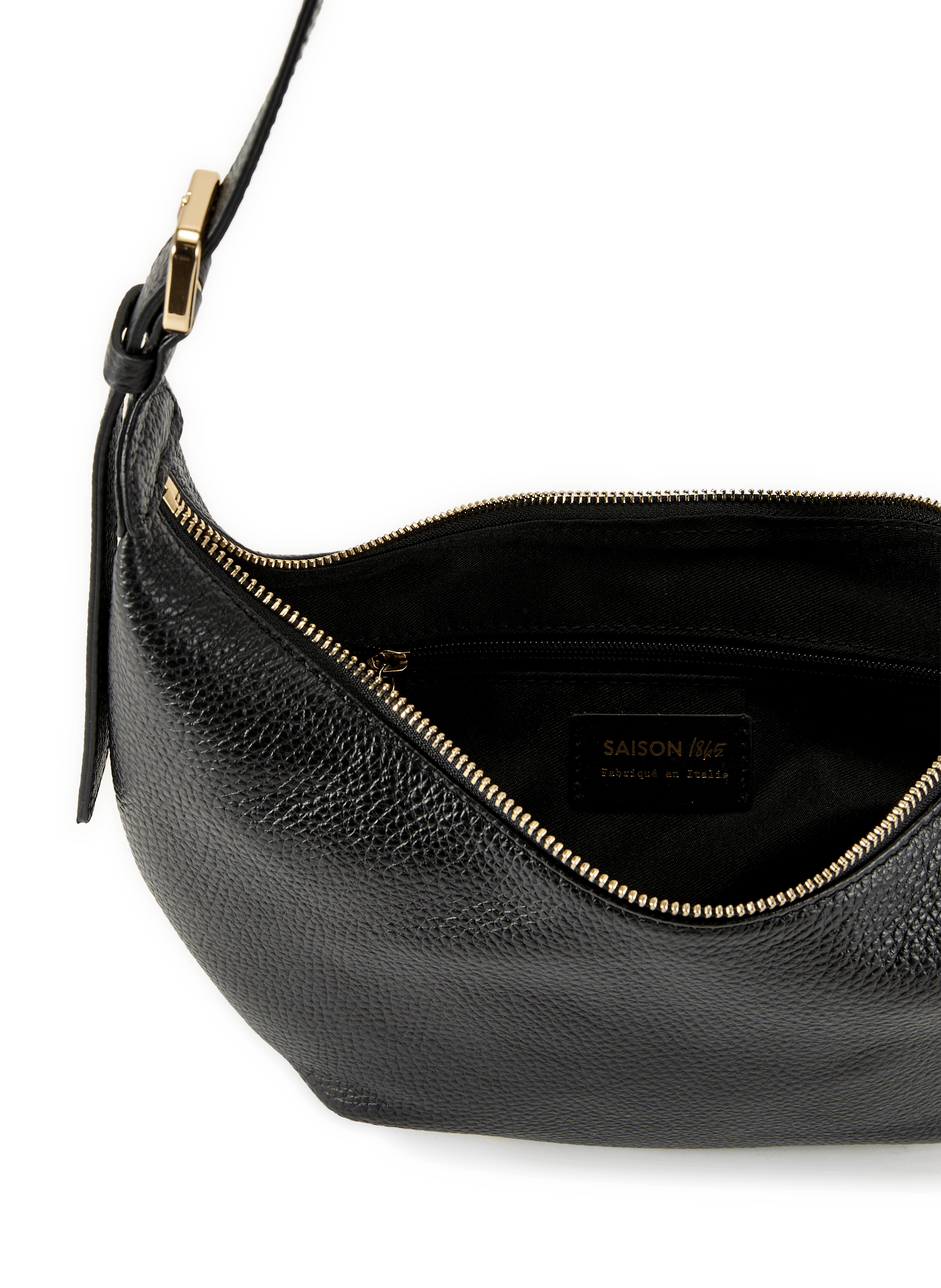Grained leather bum bag SAISON 1865 Black