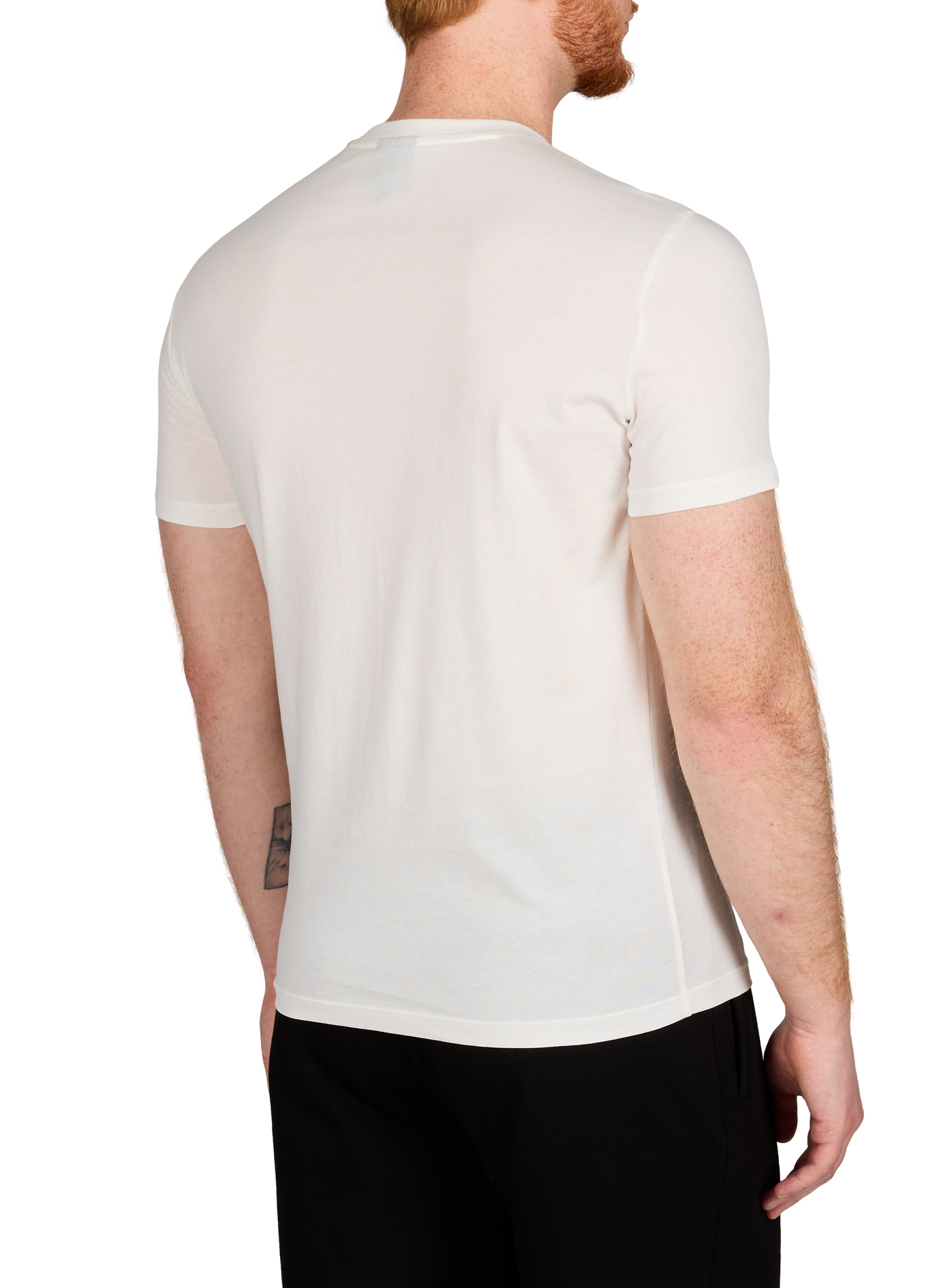 Biker-style cotton t-shirt ARMANI EXCHANGE White
