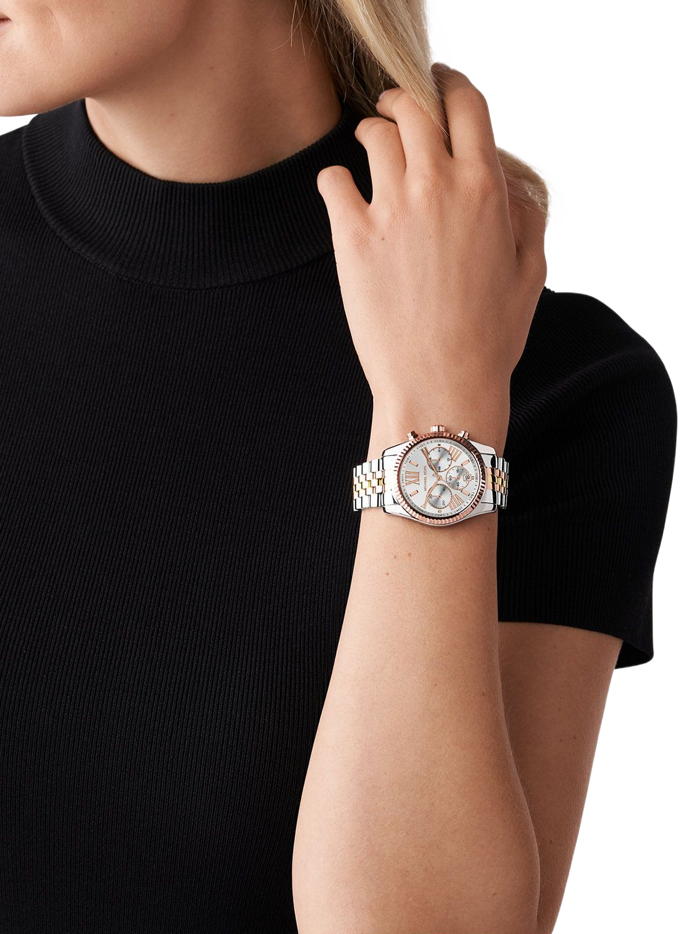 Montre quartz Lexington en acier inoxydable MICHAEL KORS MONTRES Argent