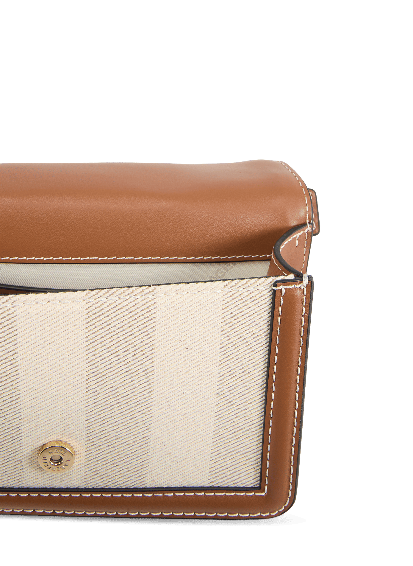 Sac à main K/ Nova en coton et cuir KARL LAGERFELD Beige