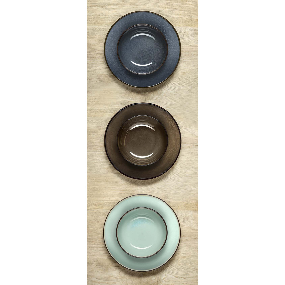 Feeling - assiette plate 26.5 cm (lot de 6) MEDARD DE NOBLAT Marron