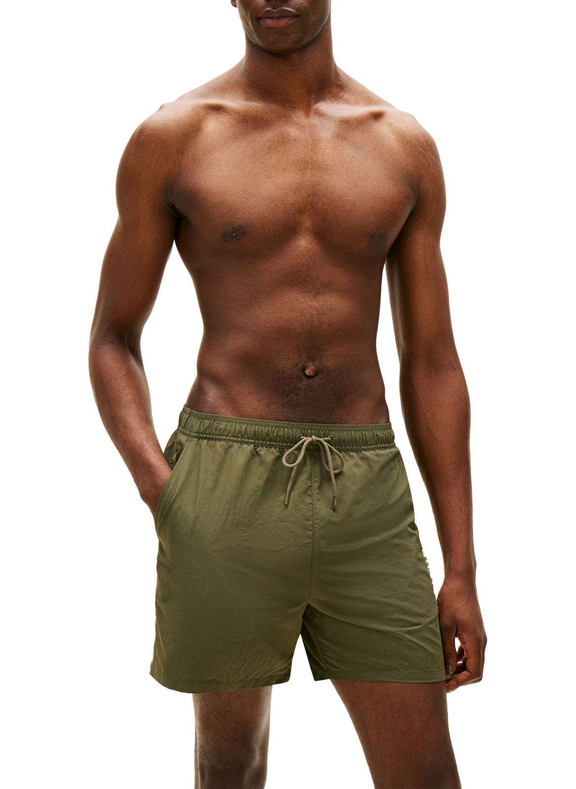 Short de bain à logo TOMMY HILFIGER Kaki