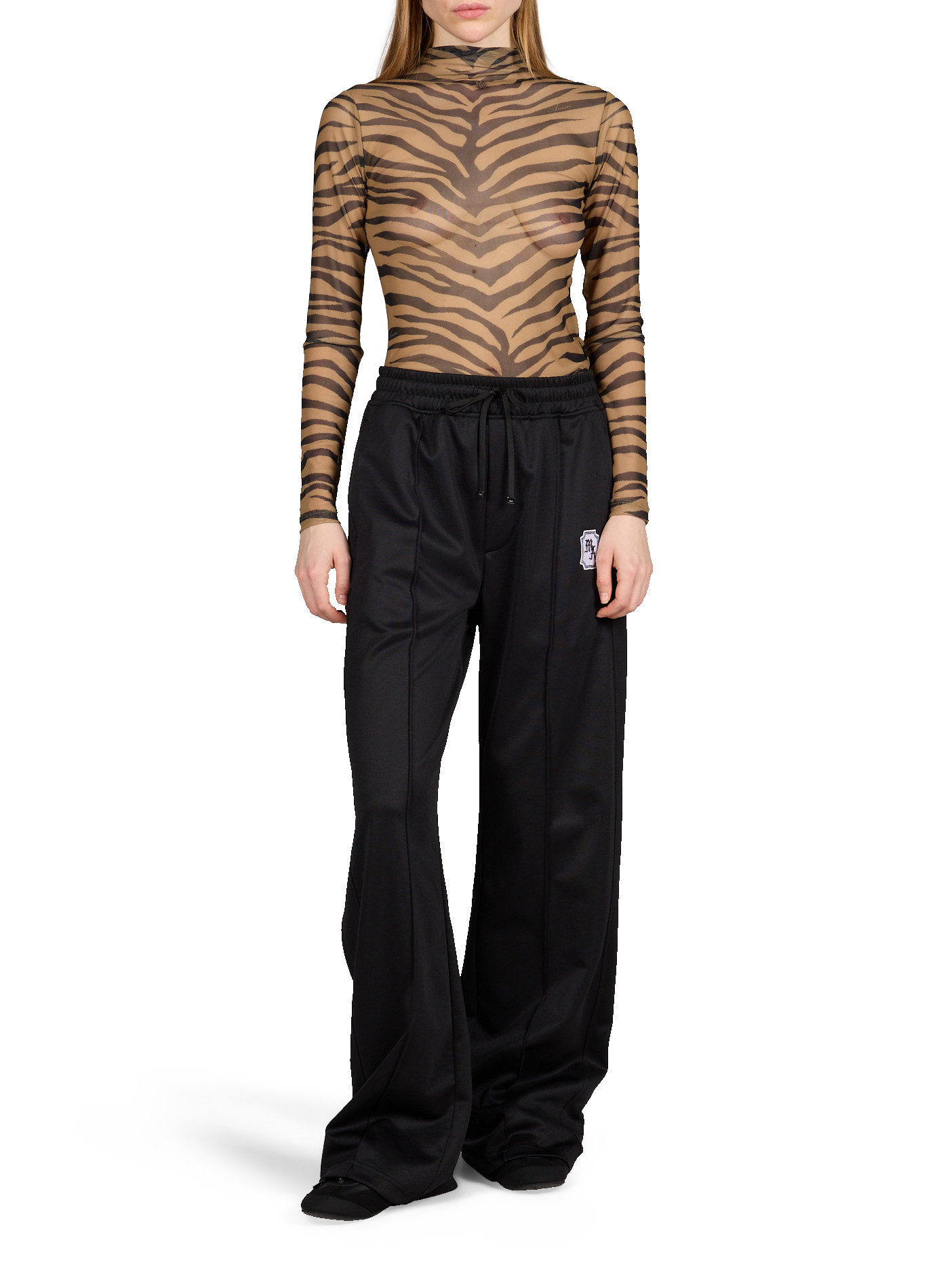 Durchsichtiges Zebra-Top mit langen Ärmeln AMIRI Mehrfarbig