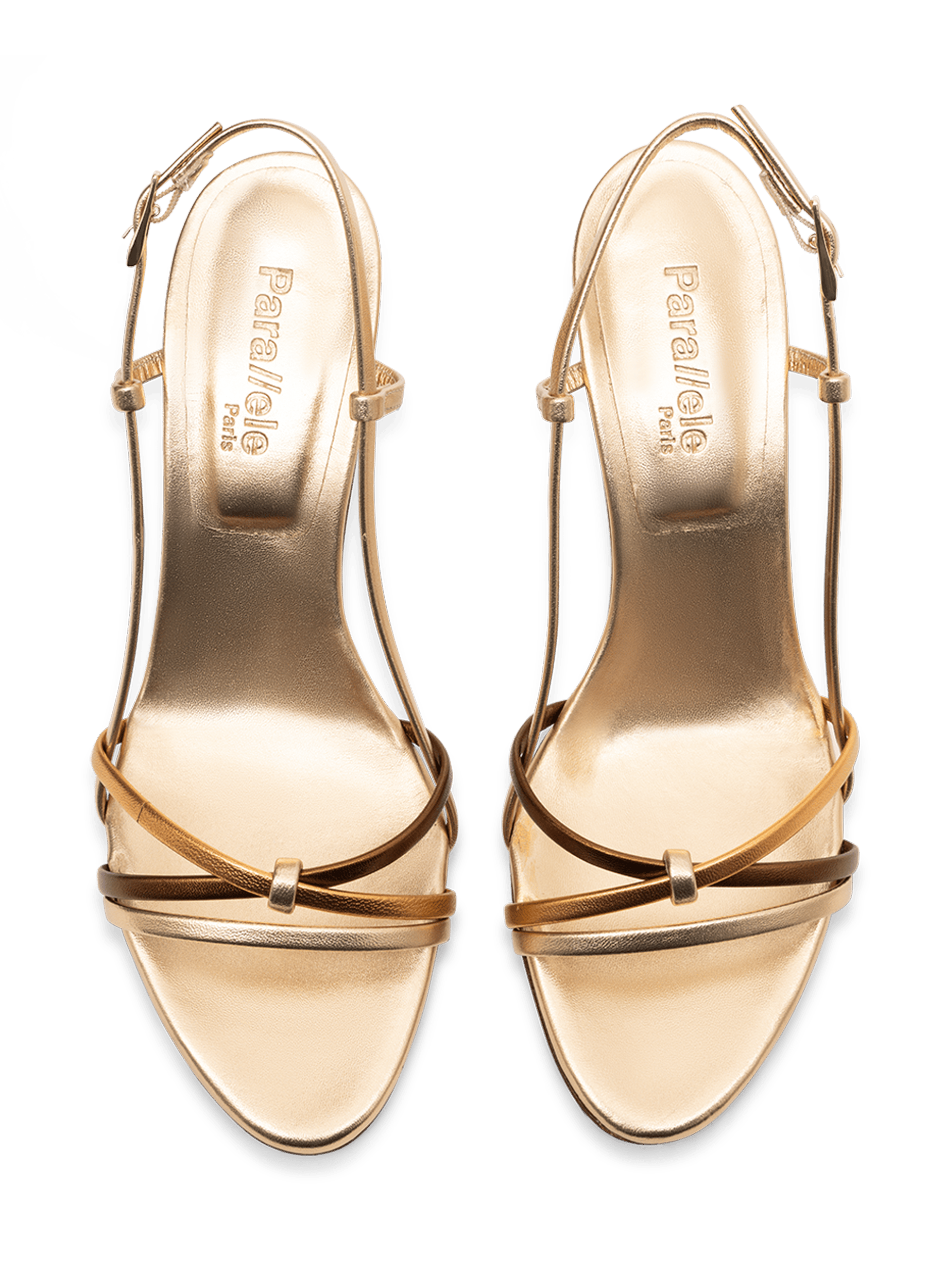 Sandales lina en nappa PARALLELE Marron