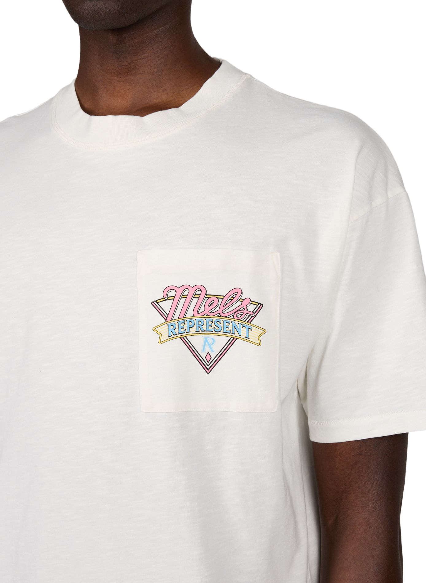 Biker-style cotton t-shirt REPRESENT White