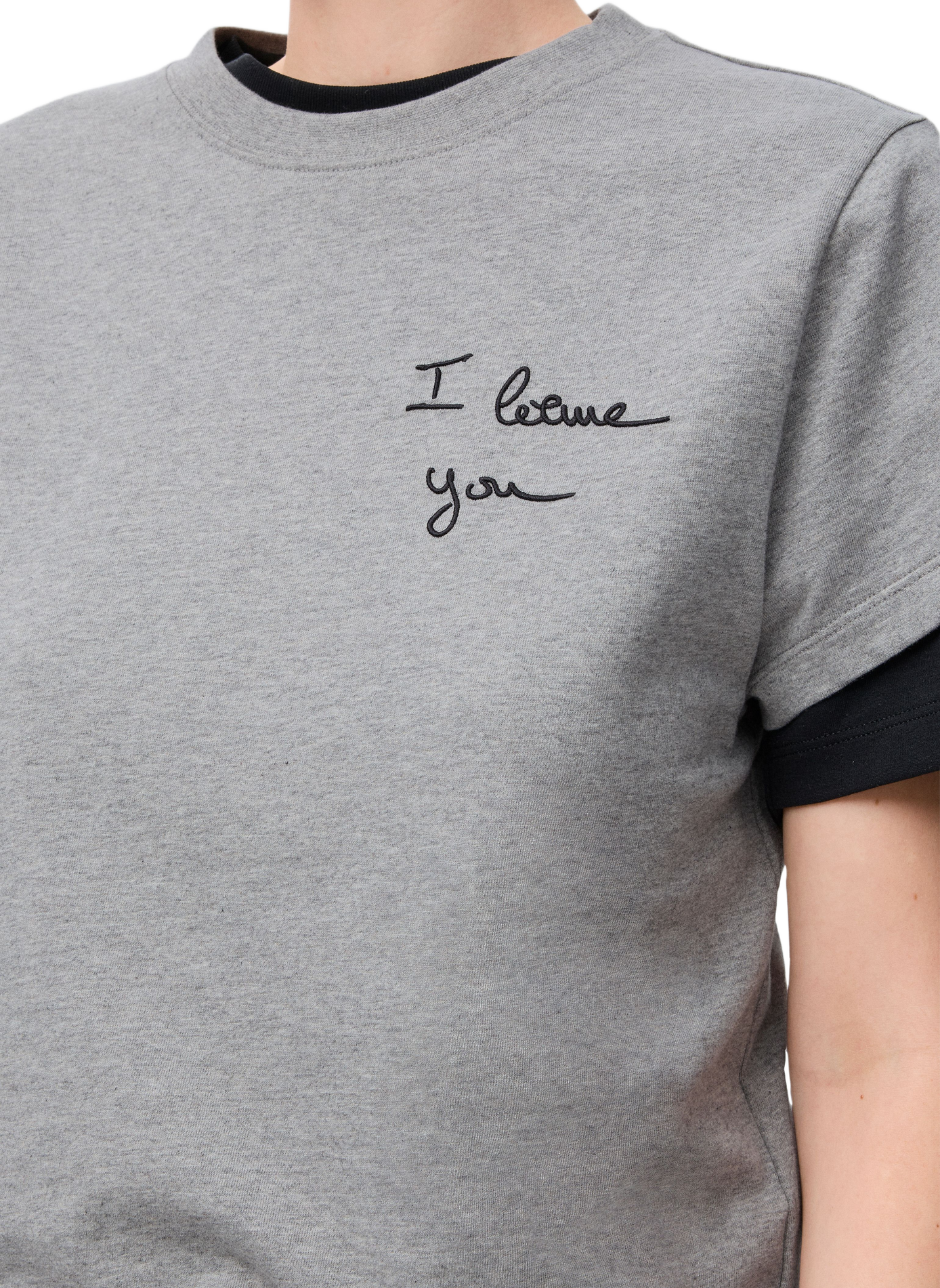 Classic embroidered cotton t-shirt LOEWE Grey
