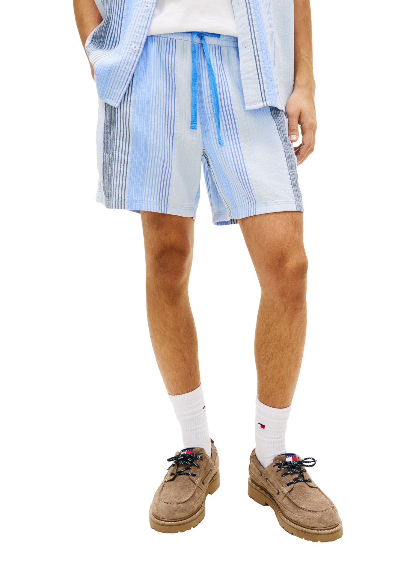 Vertical Striped Cotton Shorts TOMMY HILFIGER Multicolour