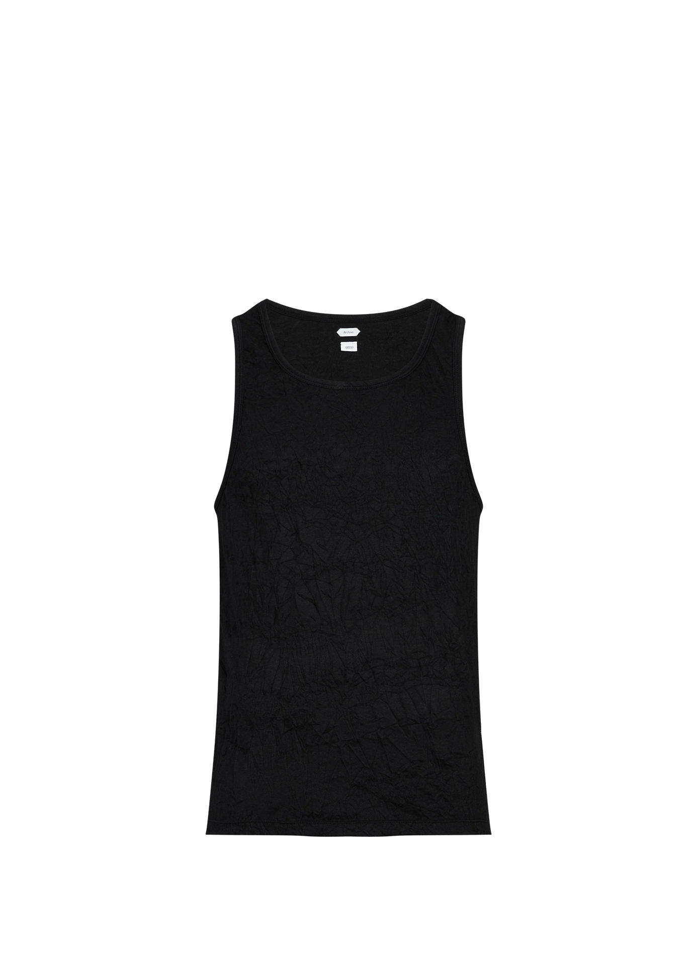 Débardeur froissé à col rond POST ARCHIVE FACTION Noir