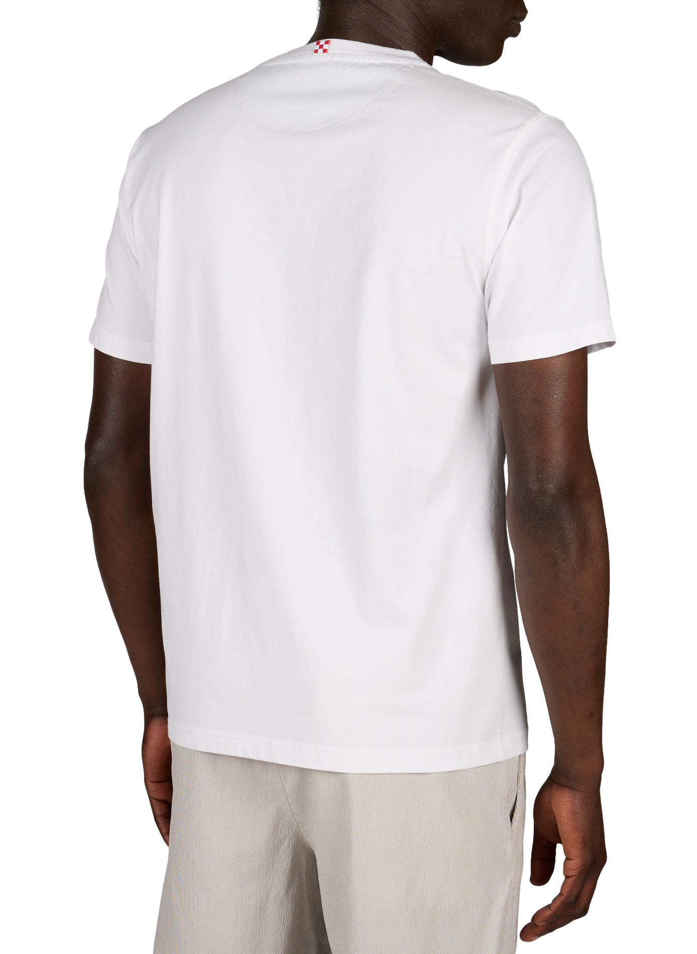 White T-shirt with printed chest pocket in cotton MC2 SAINT BARTH White