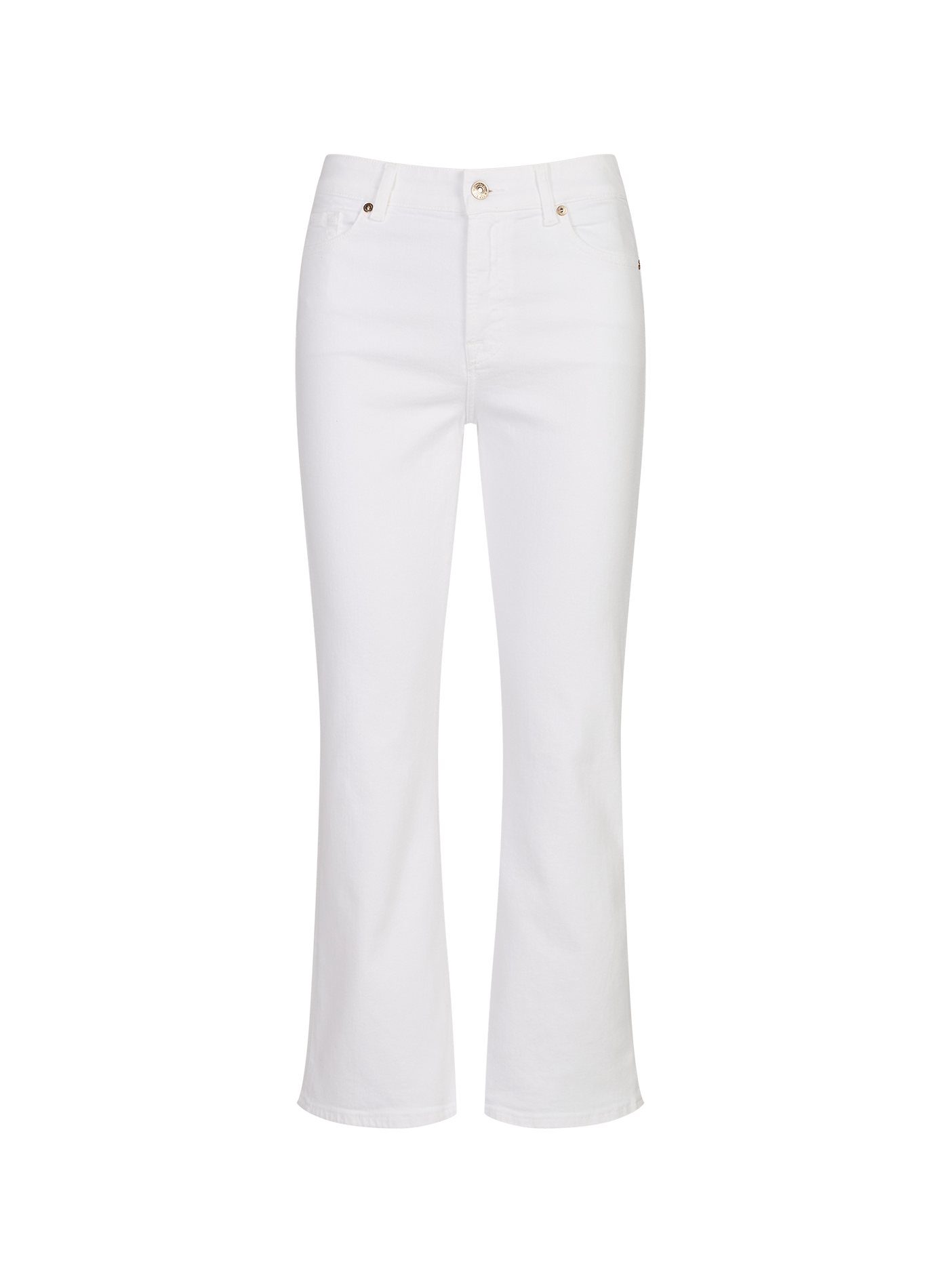Cropped cotton blend jeans 7 FOR ALL MANKIND White