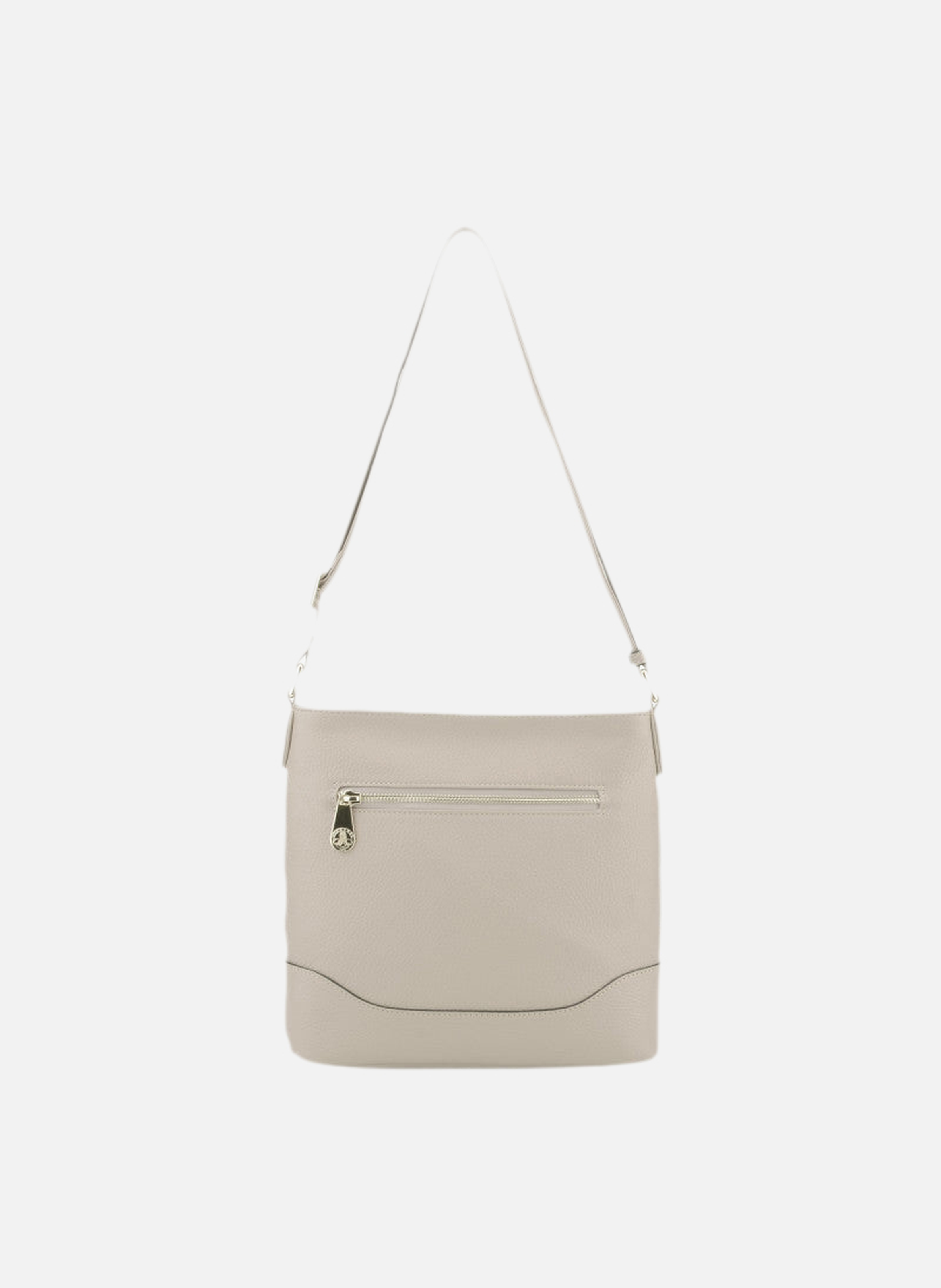 110 magnet | sac porté croisé en cuir de veau grainé POURCHET Beige