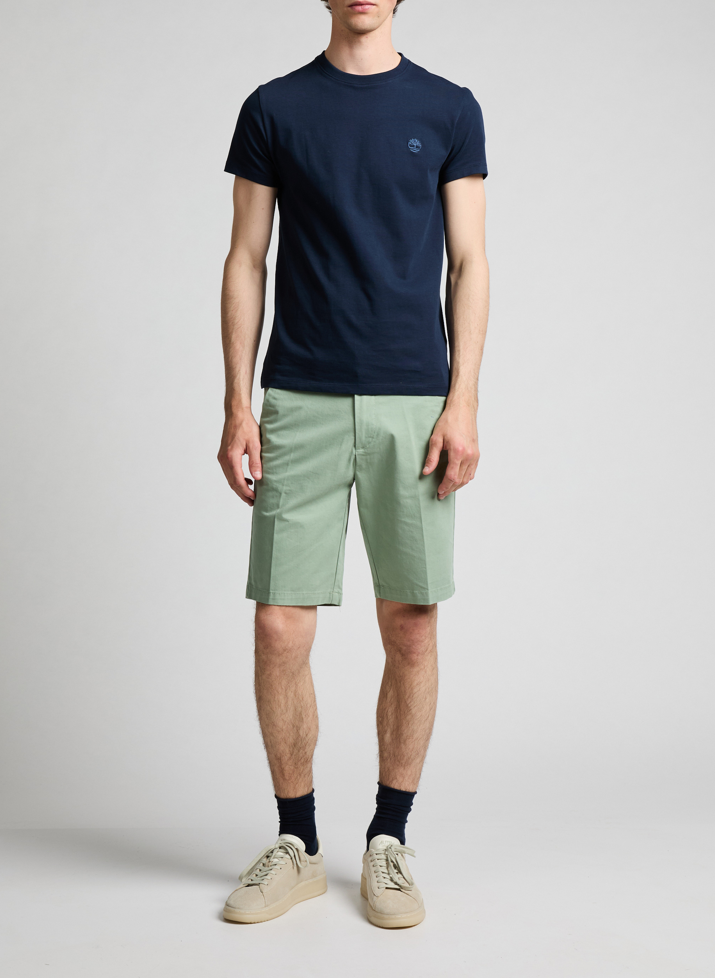 T-shirt slim en coton TIMBERLAND Bleu