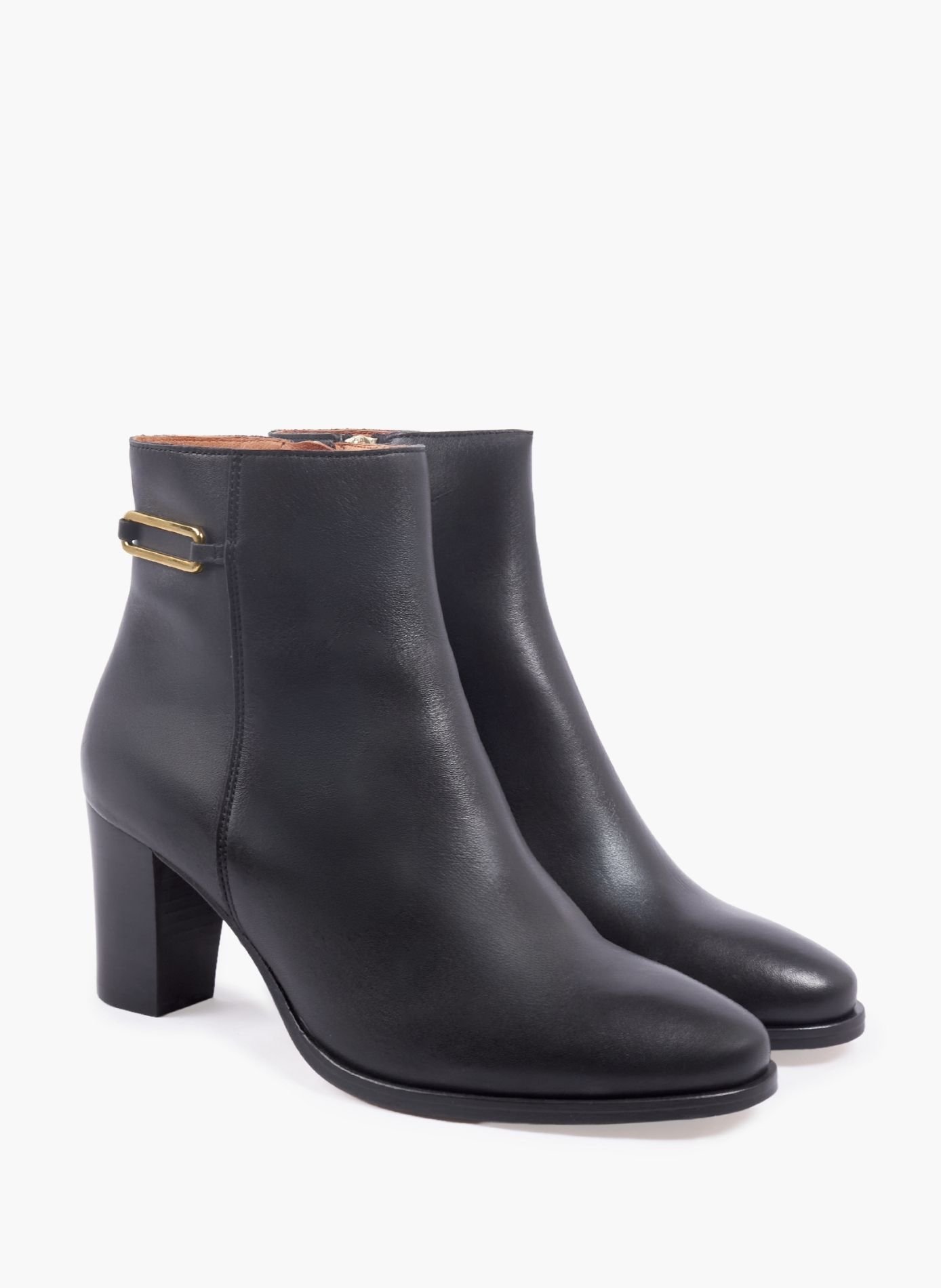 Bottines bijoux talon zélie cuir JULES & JENN Noir