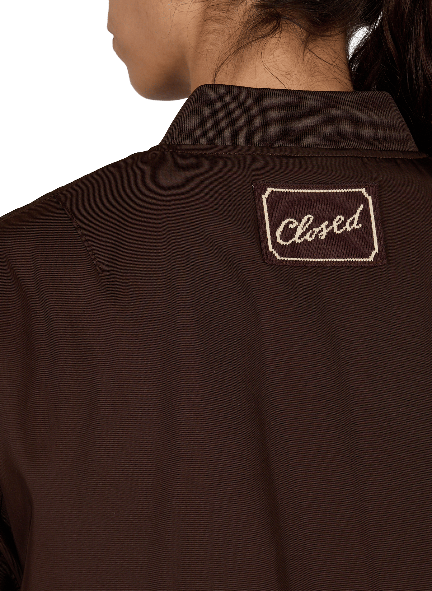 Veste bomber à patch logo  CLOSED Marron