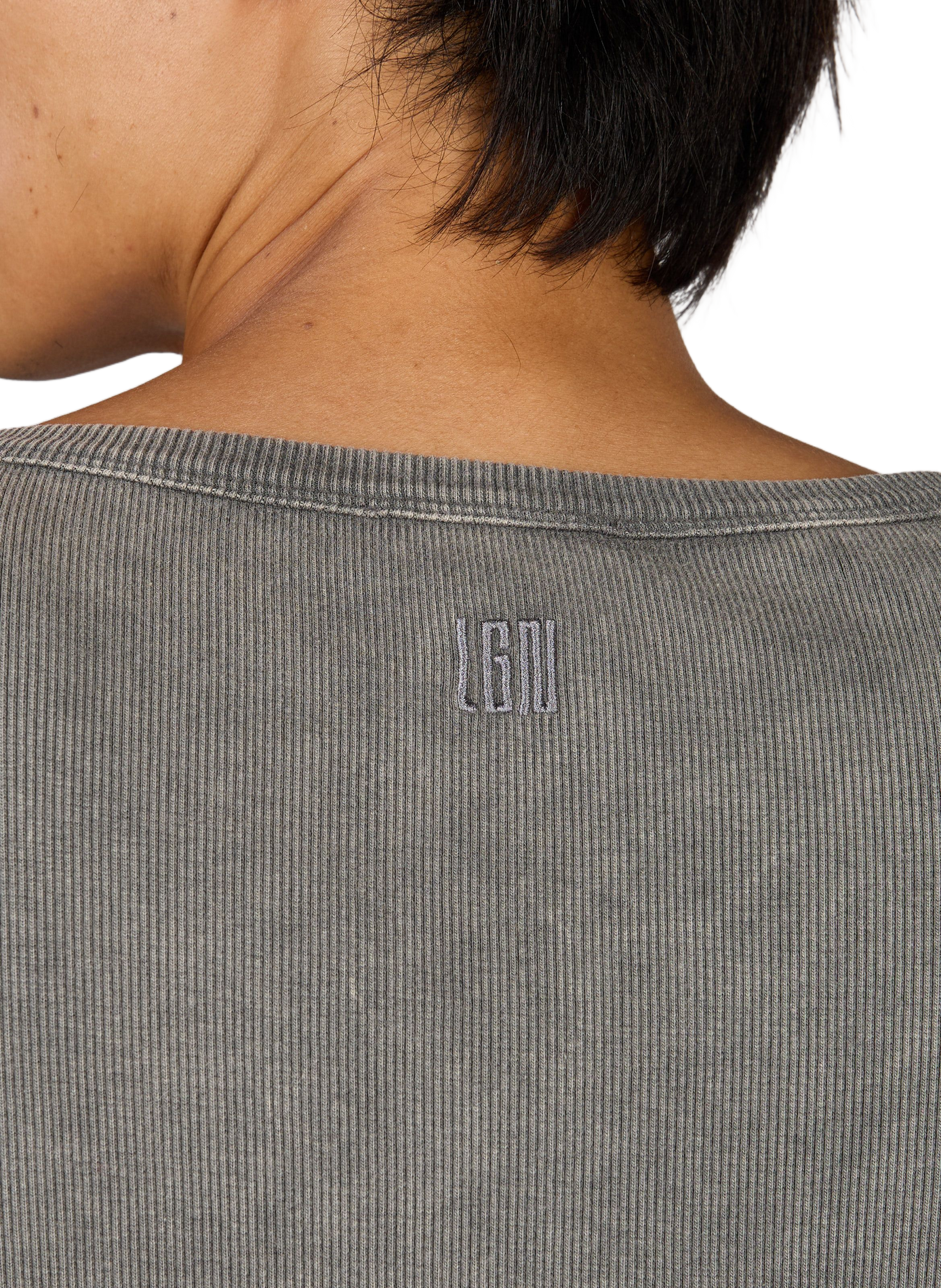 Straight tank top in blended cotton LOUIS GABRIEL NOUCHI Grey