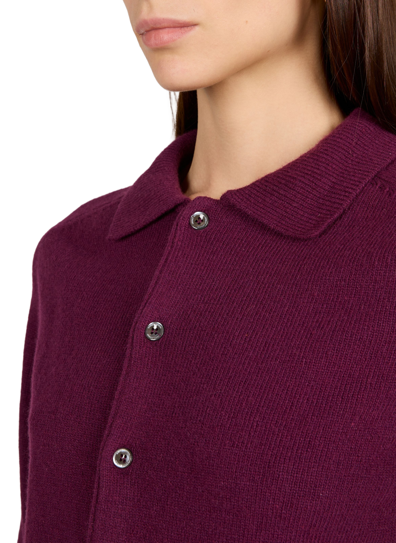 Short cardigan in fine knit DUNST Purple
