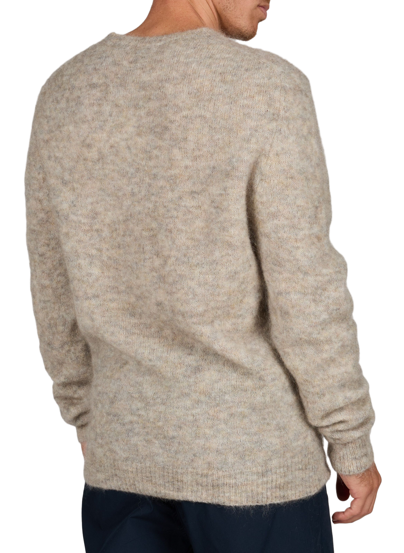 Rechte wollen trui met ronde hals MAISON LABICHE Beige