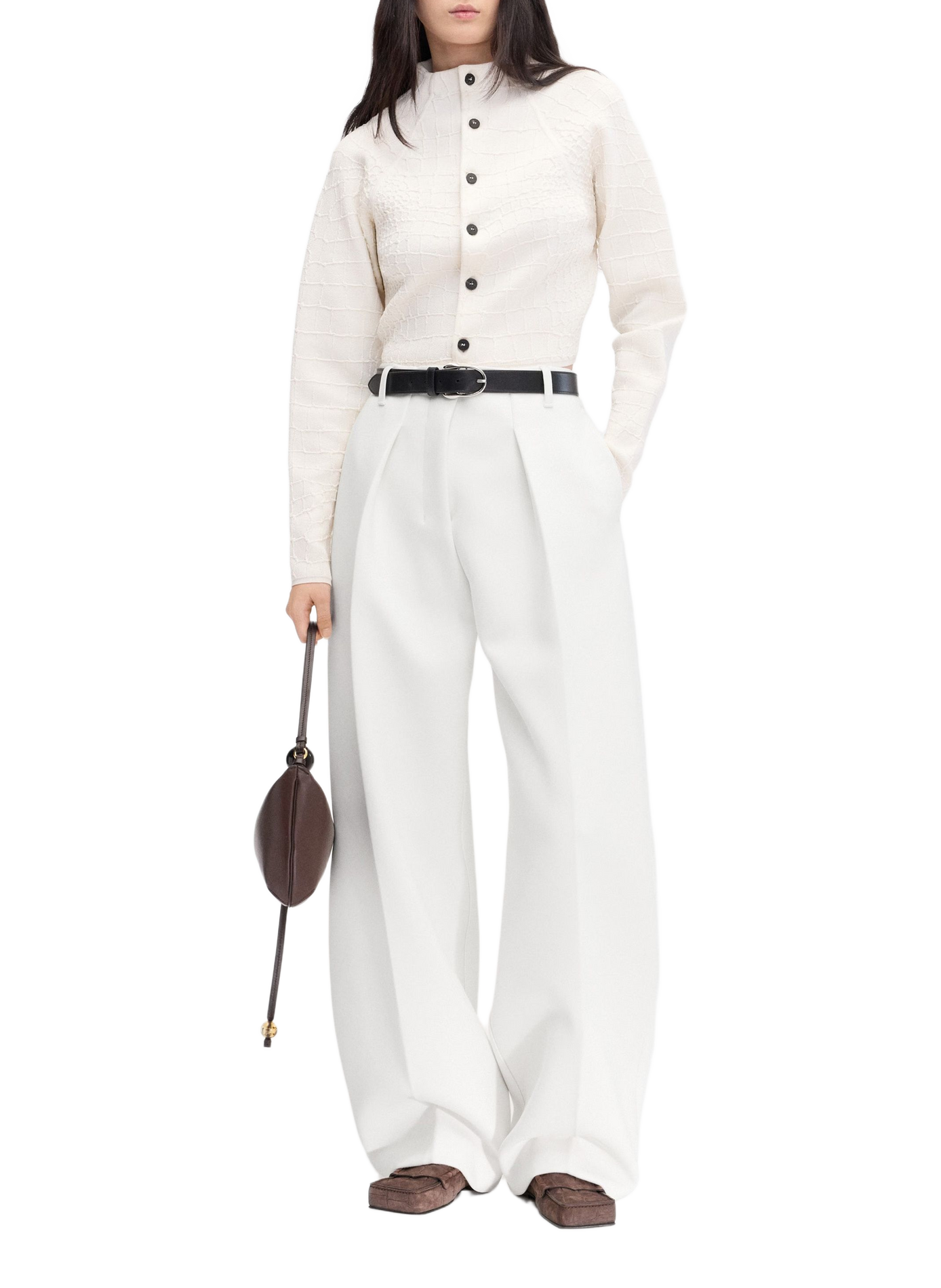 Le pantalon Ovalo ample JACQUEMUS White