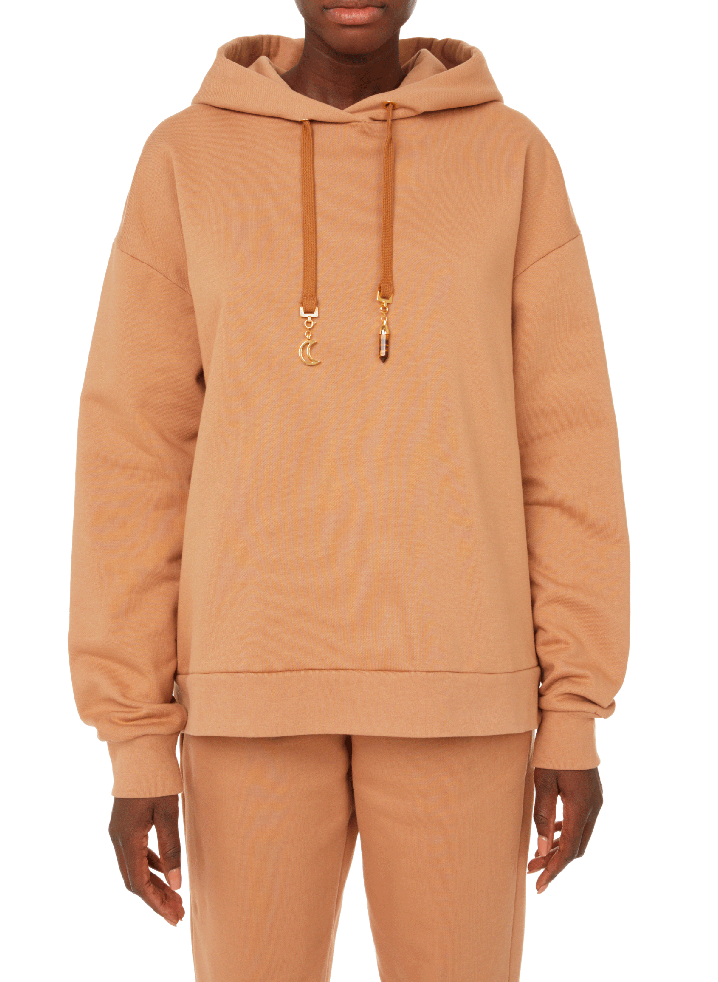 Bio-Baumwollkapuzenpullover THE SOCIAL SUNDAY Braun