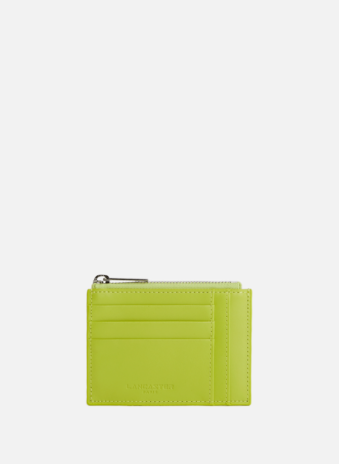 Paris PM zipped card holder in LANCASTER leather