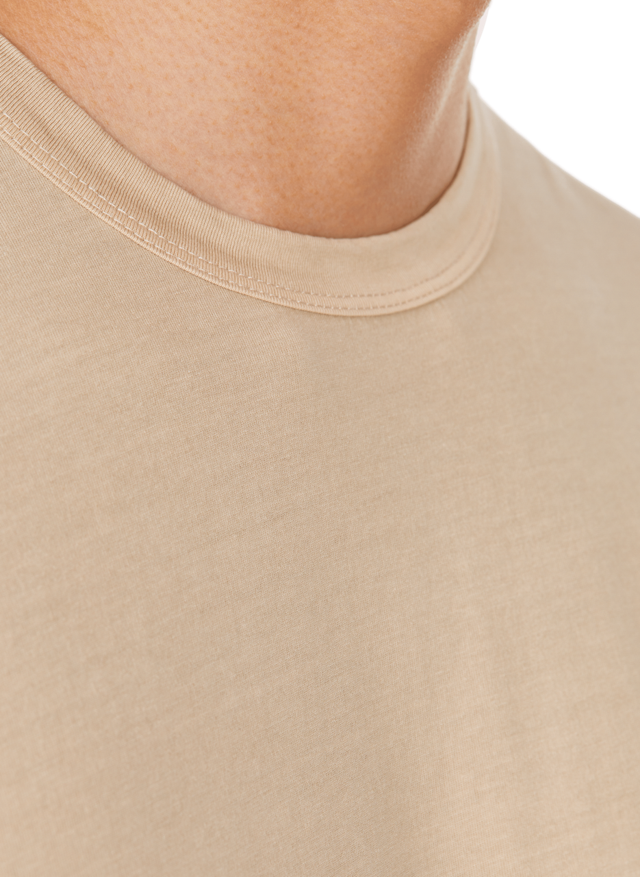 Cotton T-shirt Beige