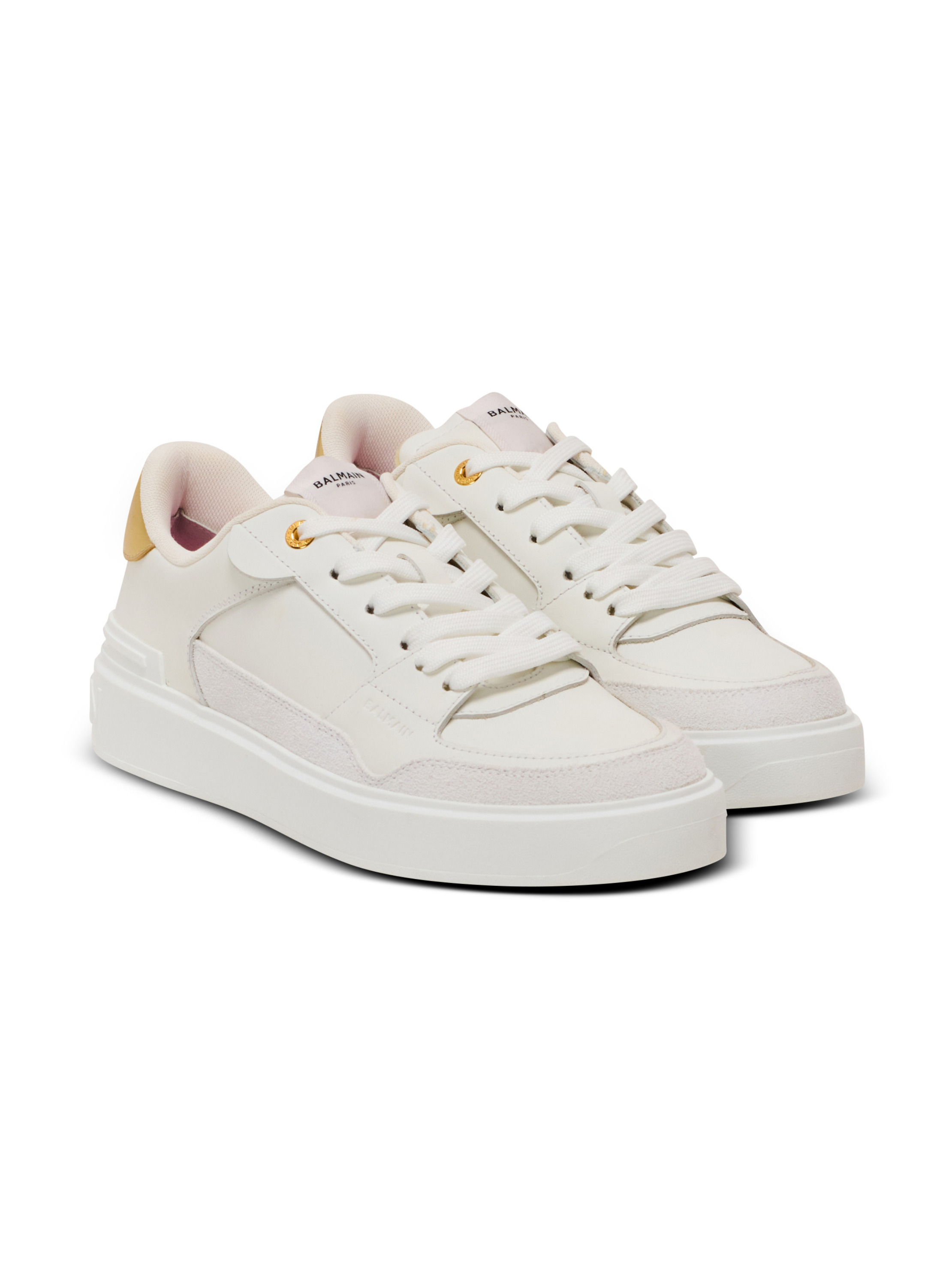 Baskets b-court flip en cuir de veau BALMAIN Blanc