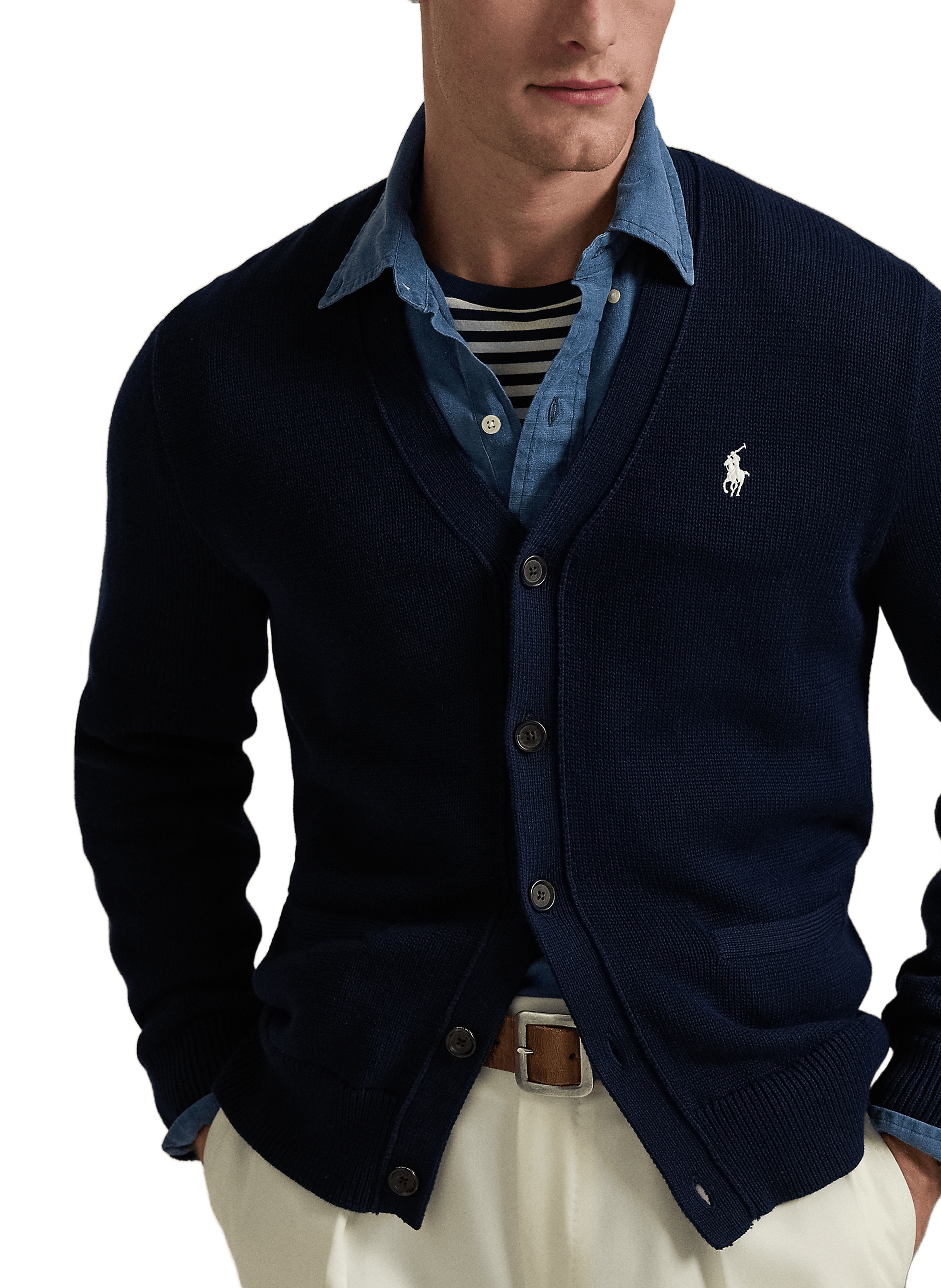 Cardigan en coton POLO RALPH LAUREN Bleu