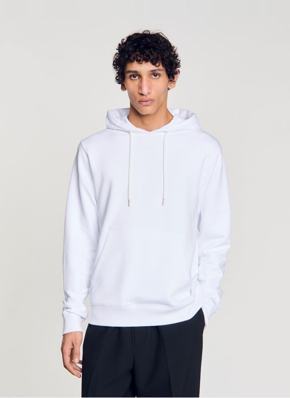 Sweat droit en coton Blanc by SANDRO SANDRO Sweat droit en coton Blanc