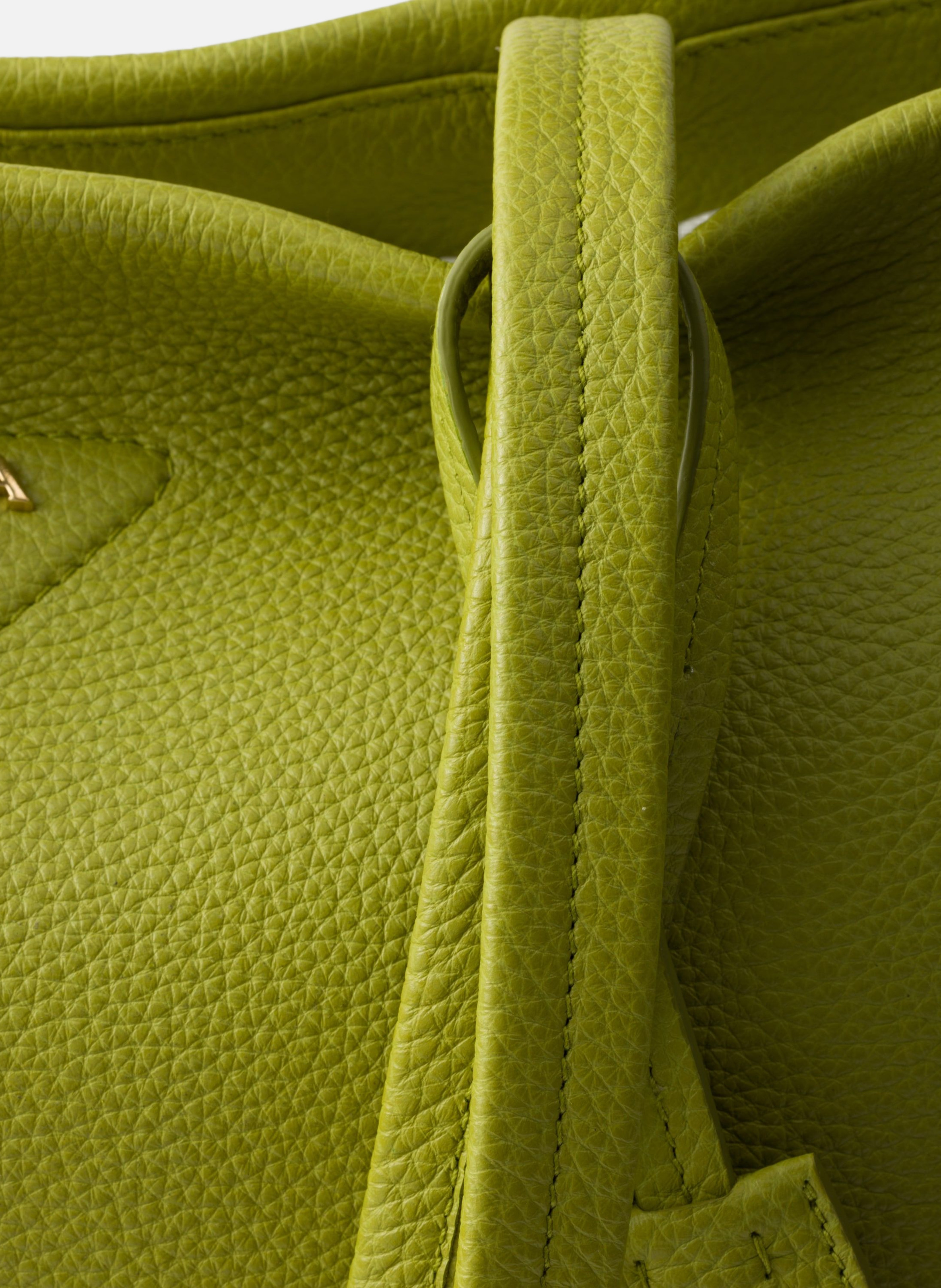 Grand cabas en cuir PRADA Vert