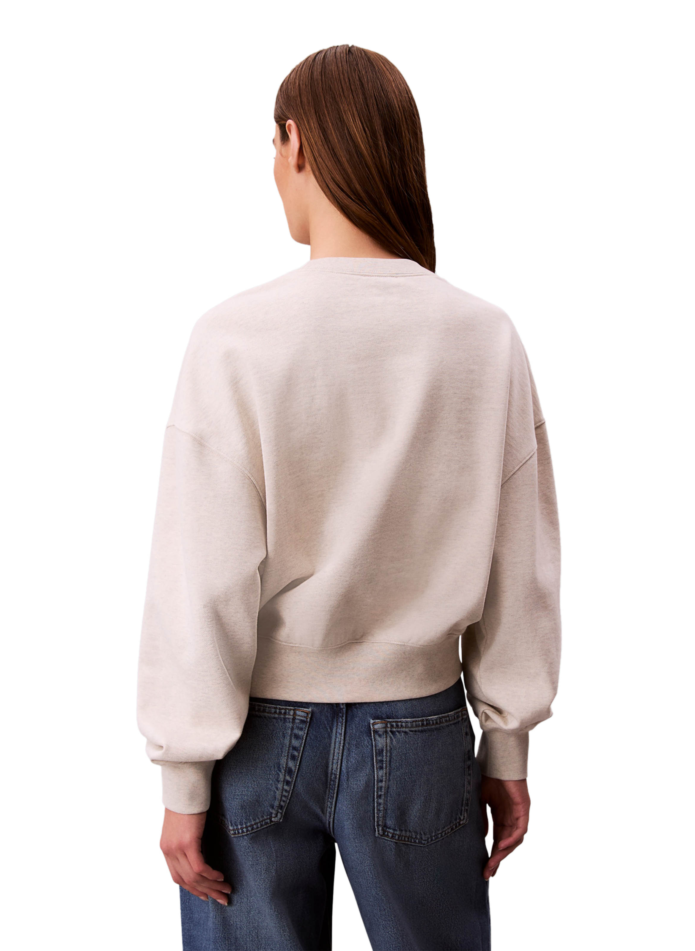 Pull en coton mélangé CALVIN KLEIN Blanc