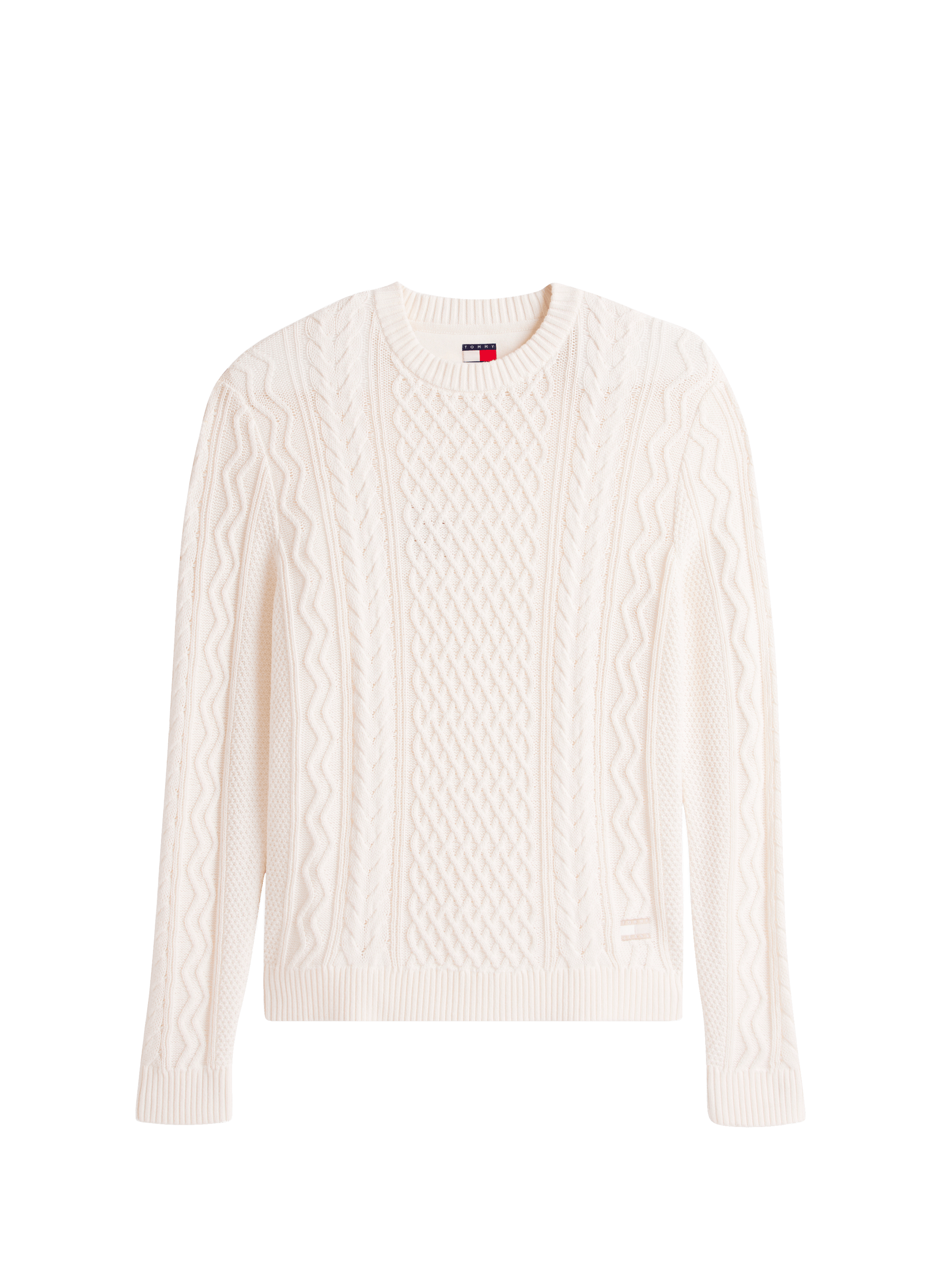 Cable knit jumper TOMMY HILFIGER White