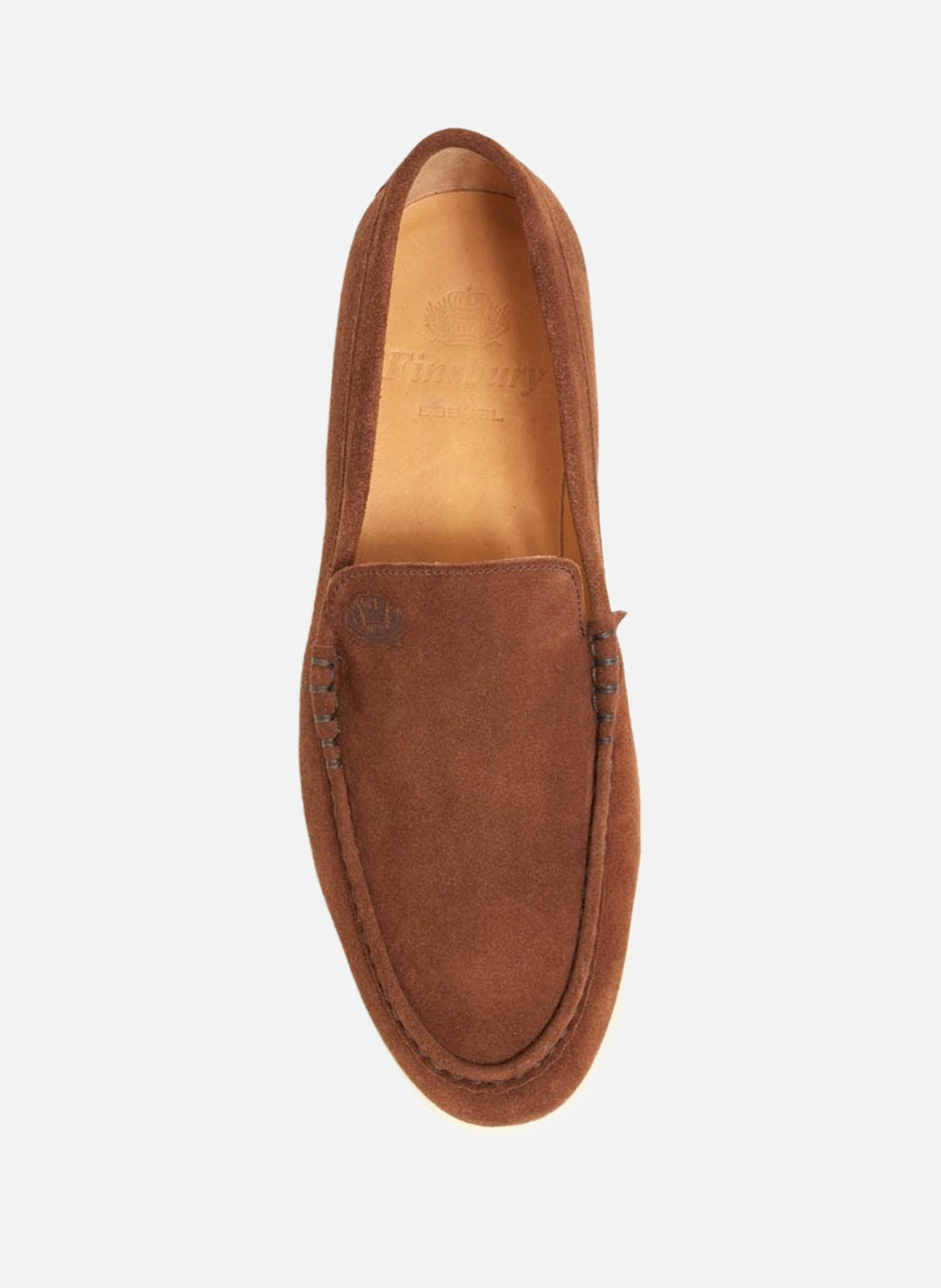 Mocassin velours monaco FINSBURY Marron