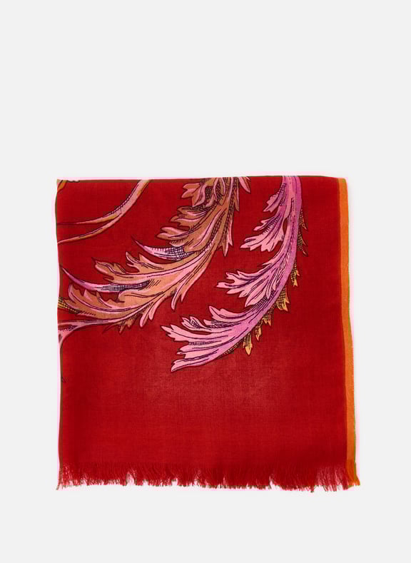 Echarpe finition effilochée en laine Multicolore by INOUITOOSH INOUITOOSH Echarpe finition effilochée en laine Multicolore