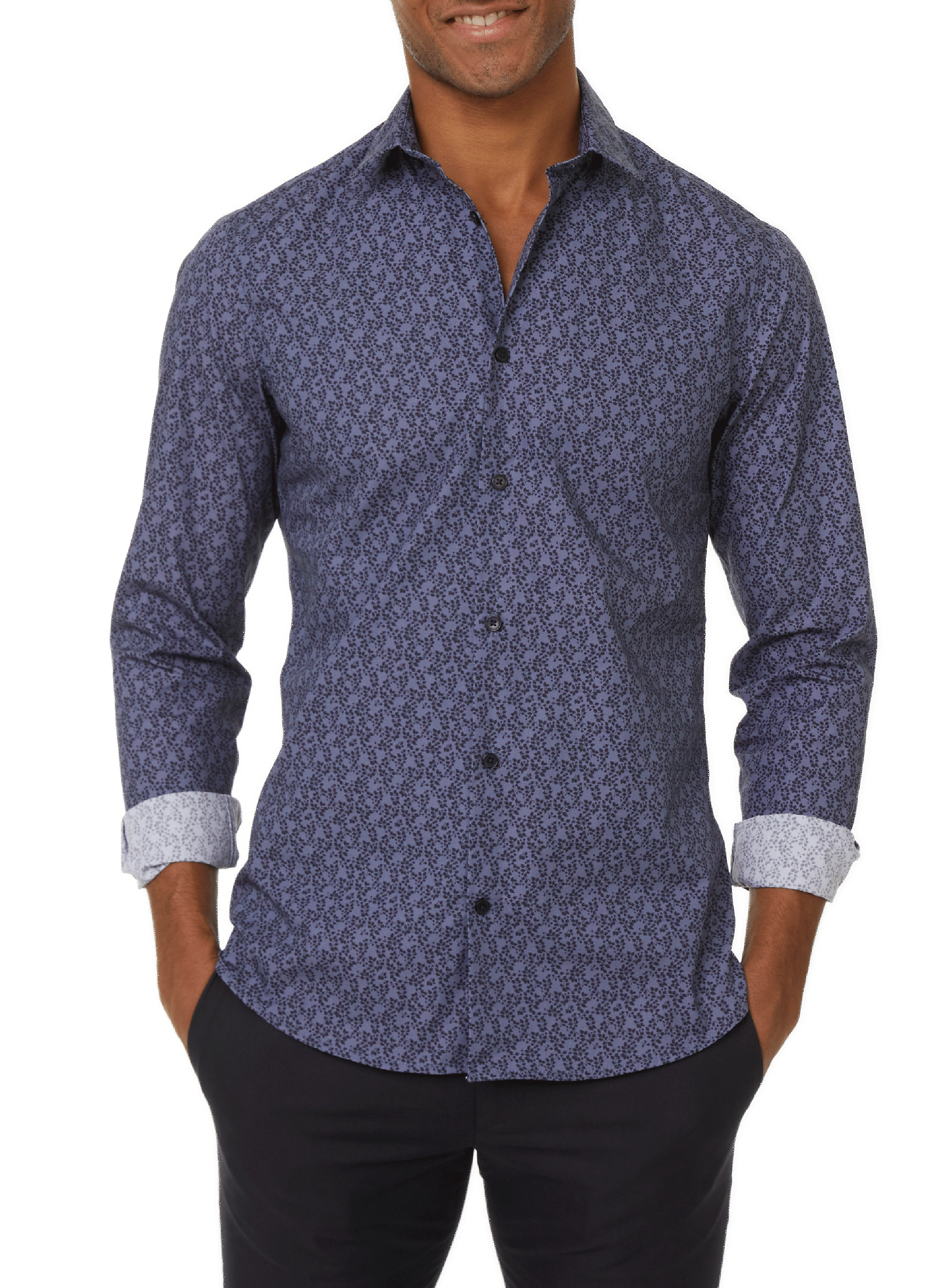 AU PRINTEMPS PARIS Cotton patterned shirt Blue