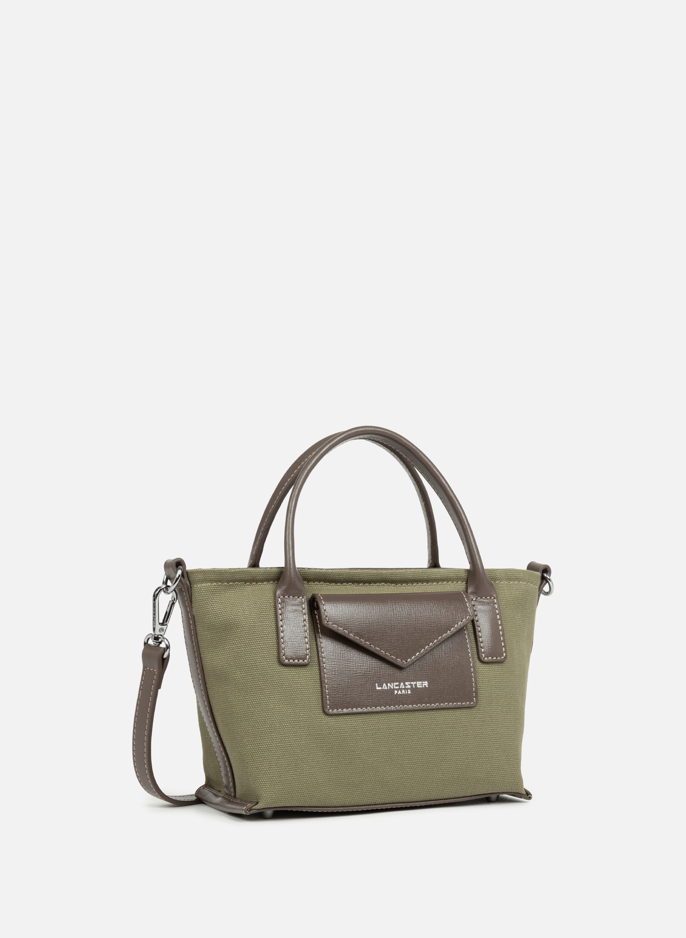 Mini tote bag - Canvas KBA LANCASTER Khaki