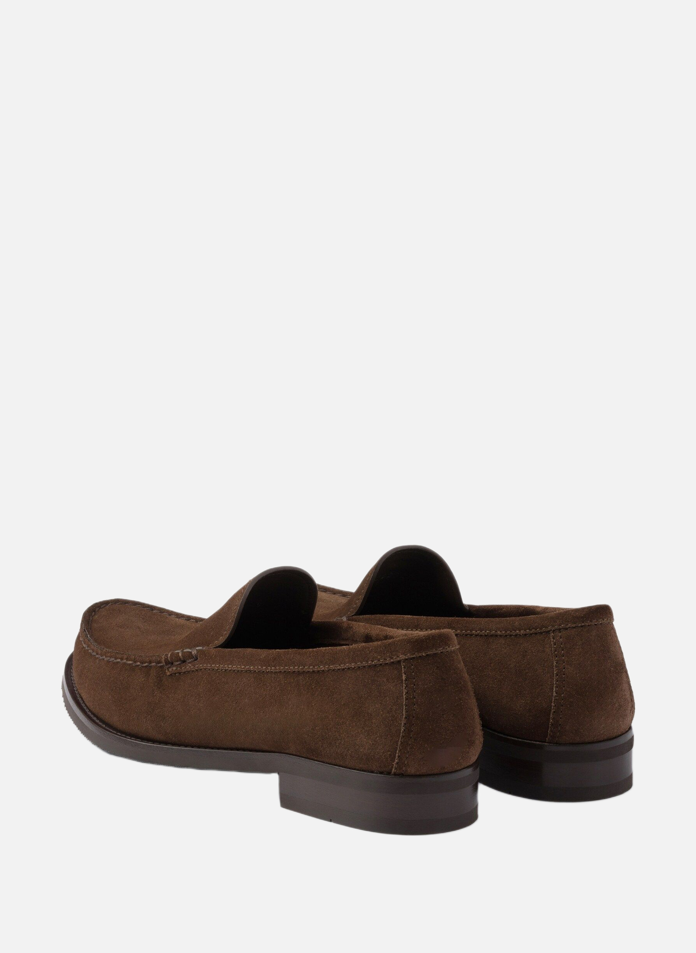 Mocassins en veau velours PRADA Marron