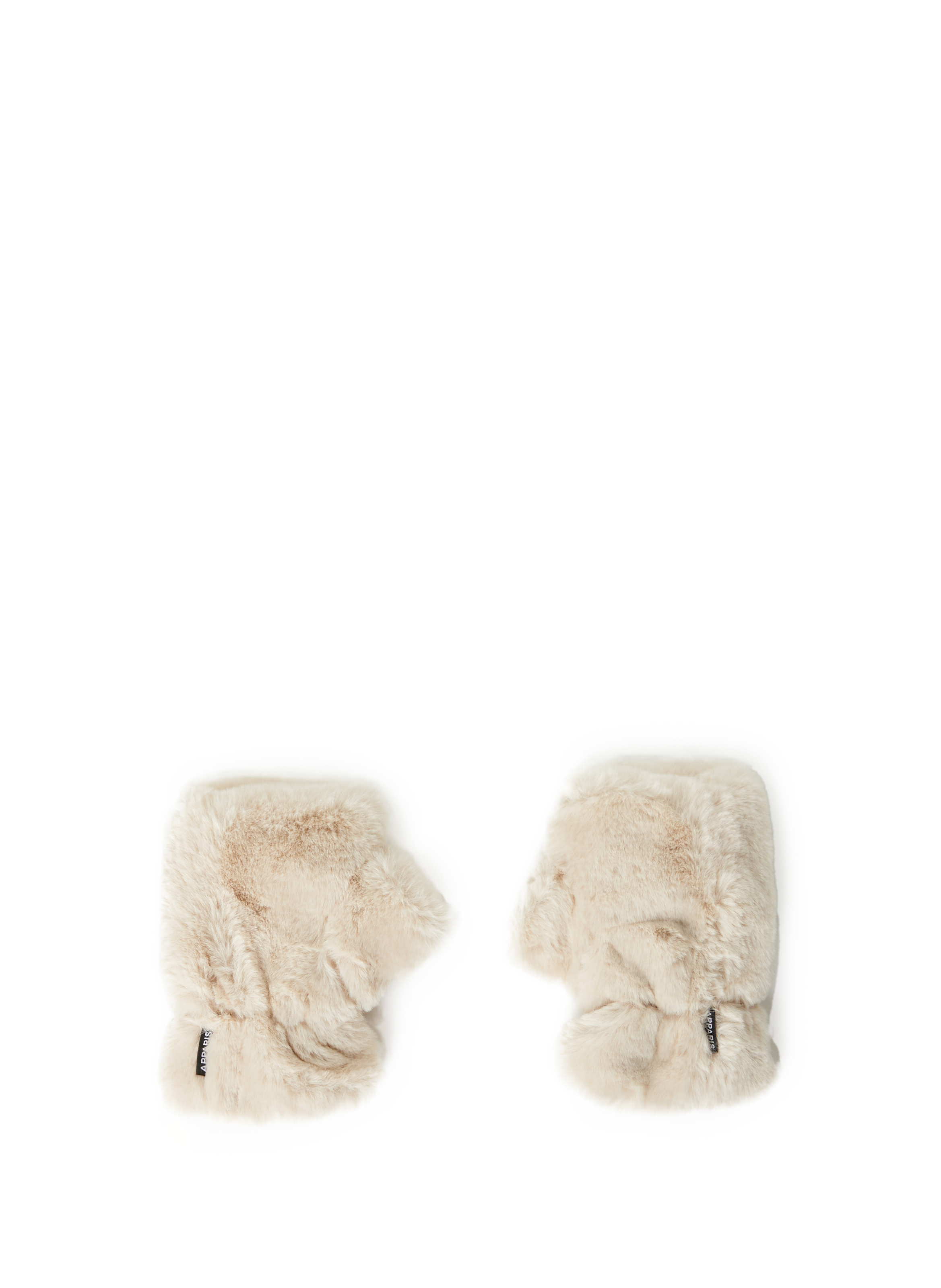APPARIS Gants en fausse fourrure Blanc