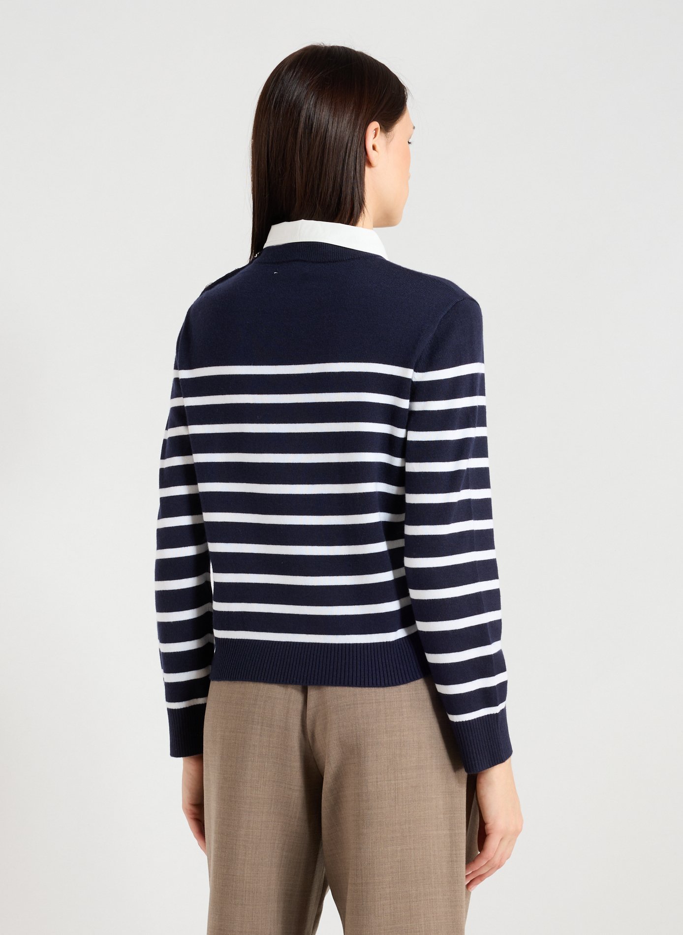 Pull droit à rayures SUNCOO Bleu