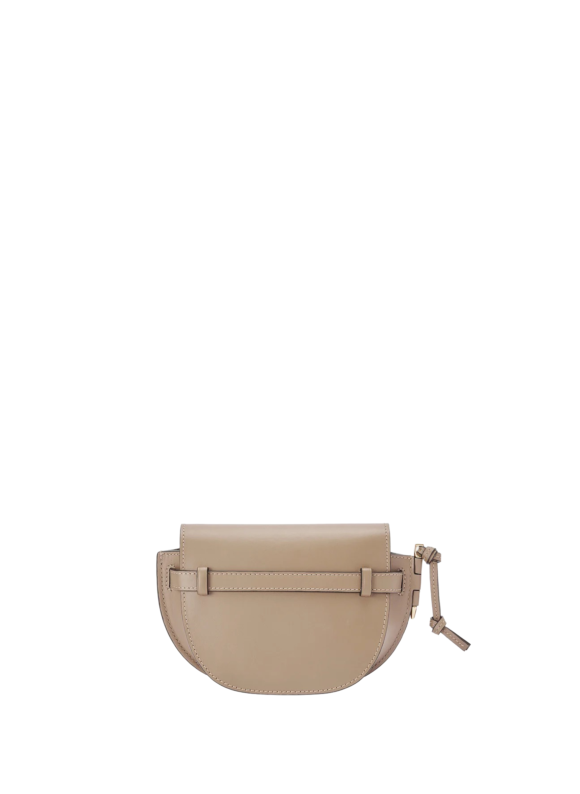Sac Gate Dual modèle Mini en cuir de veau souple et jacquard LOEWE Beige