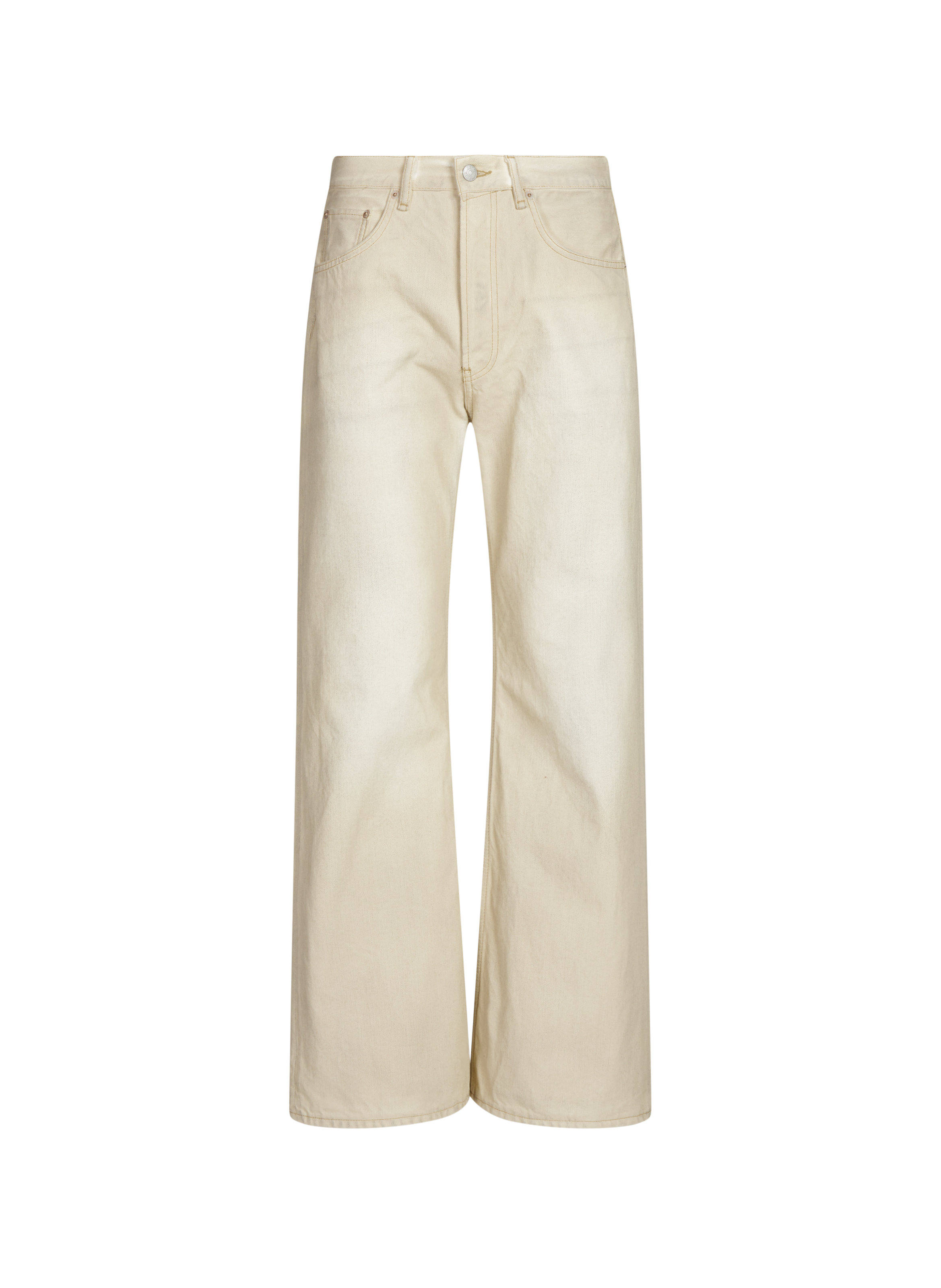 ACNE STUDIOS Wide cotton jeans Beige